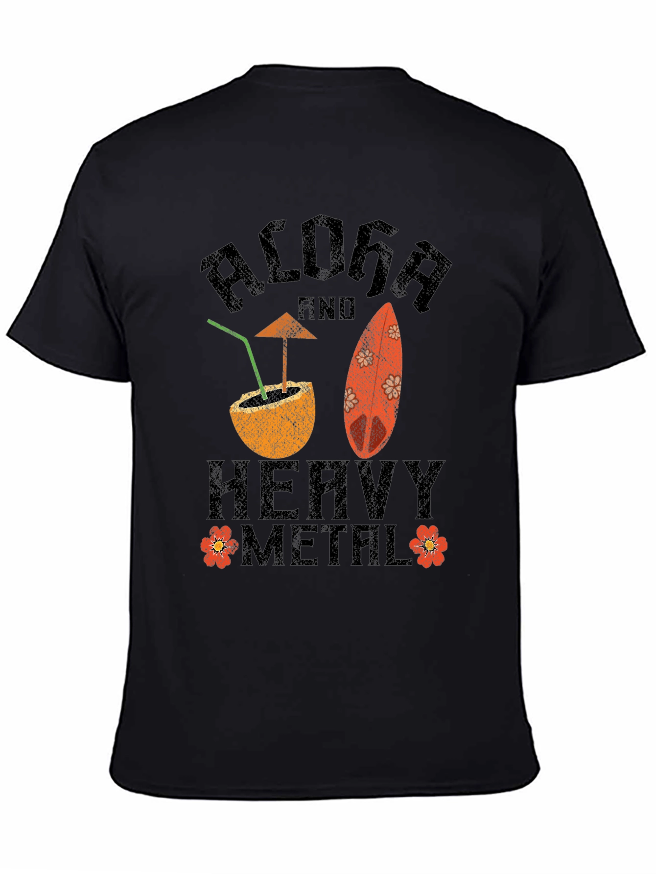 Aloha and Heavy Metal Graphic T-Shirt