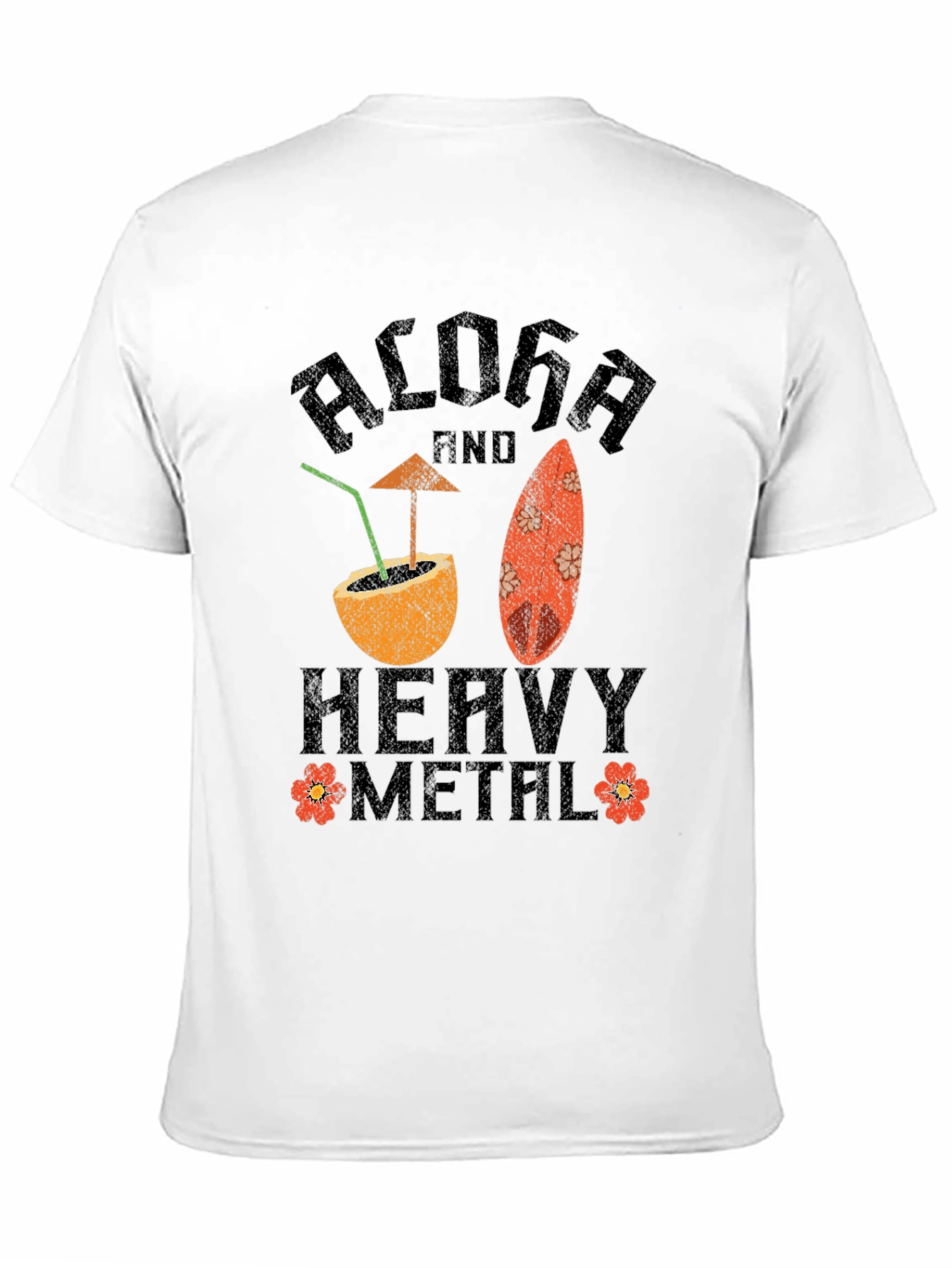 Aloha and Heavy Metal Graphic T-Shirt