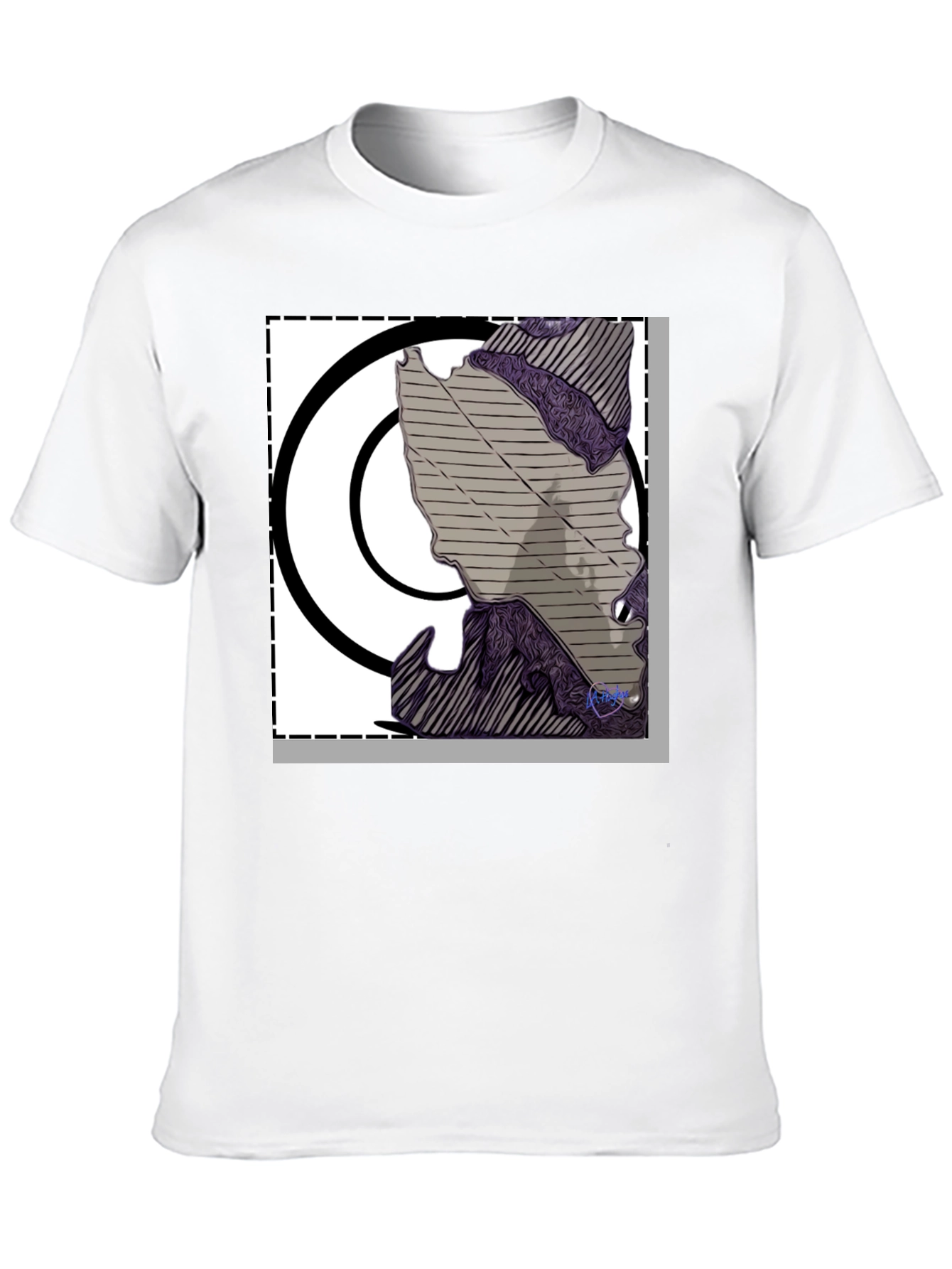 Abstract Graphic Print Black T-Shirt