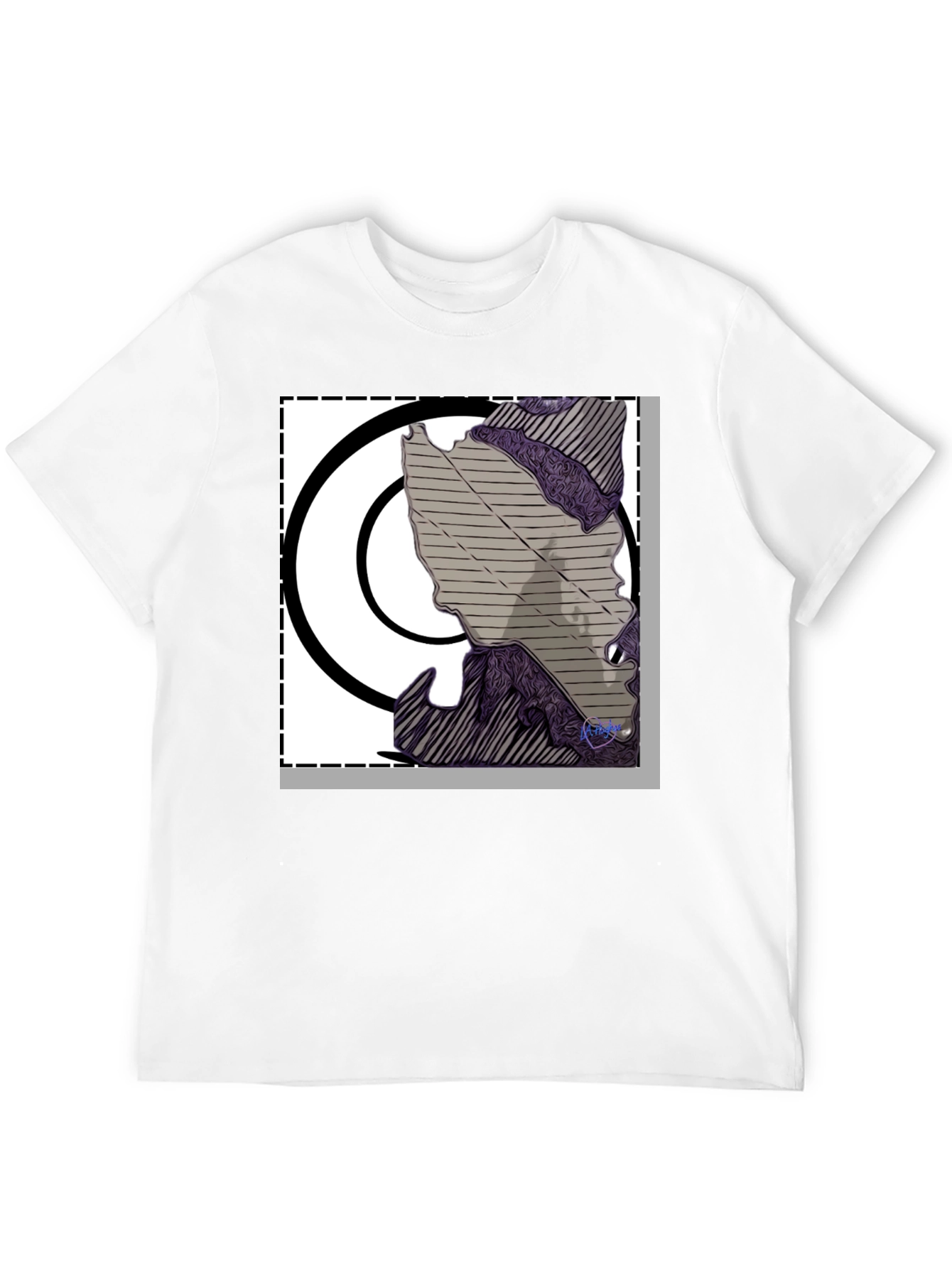 Abstract Graphic Print Black T-Shirt