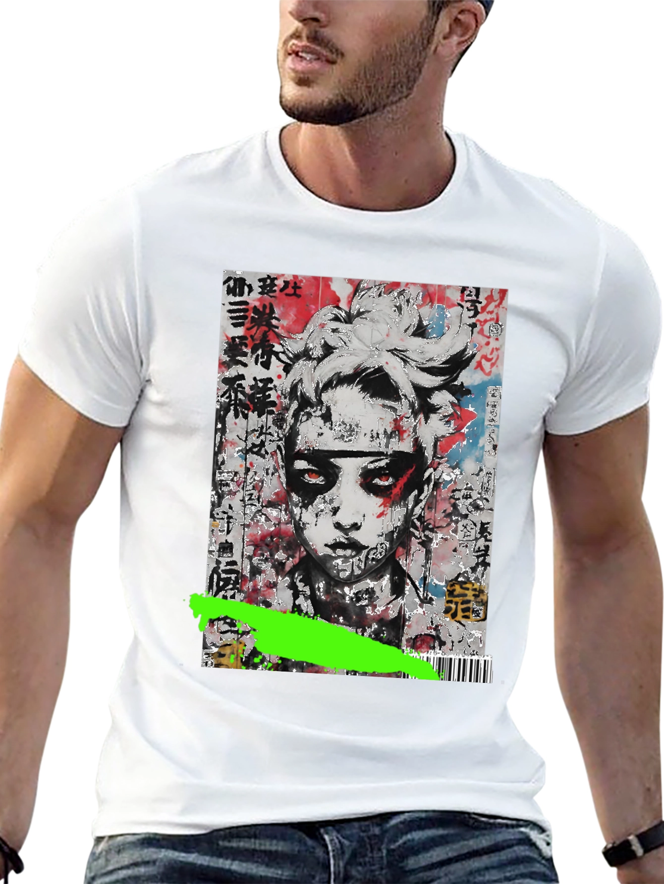 Abstract Graphic Tee - Black