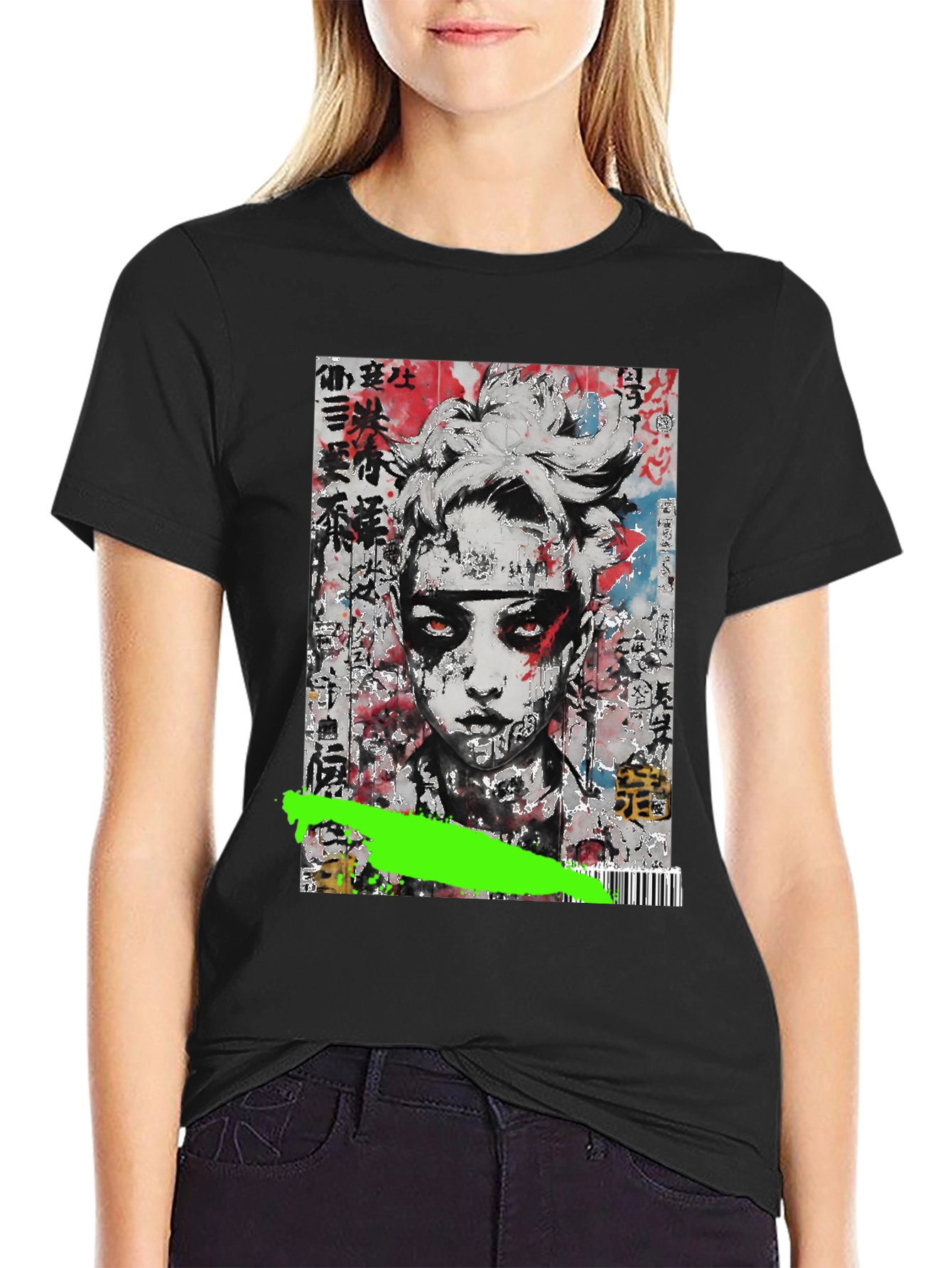 Abstract Graphic Tee - Black
