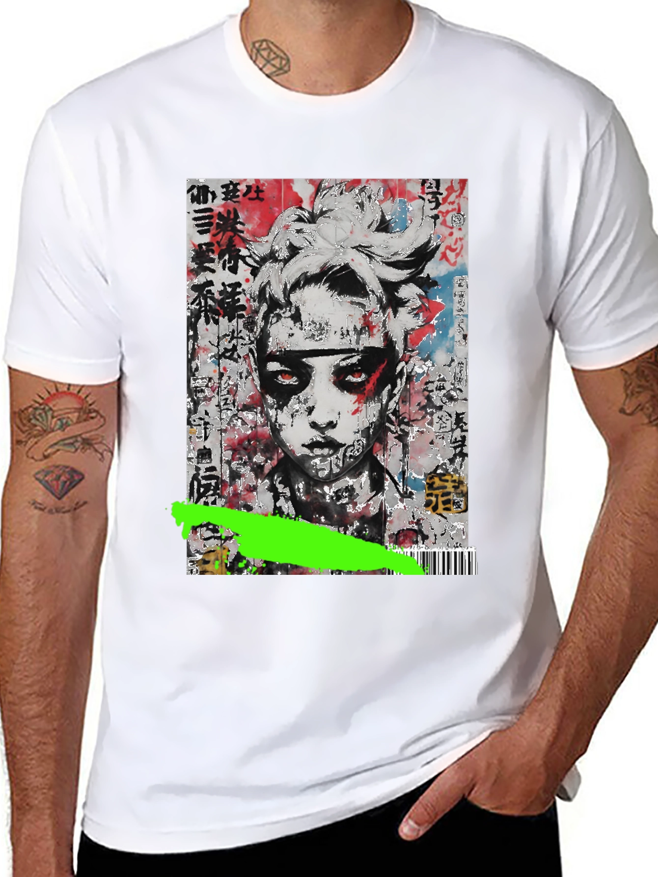 Abstract Graphic Tee - Black