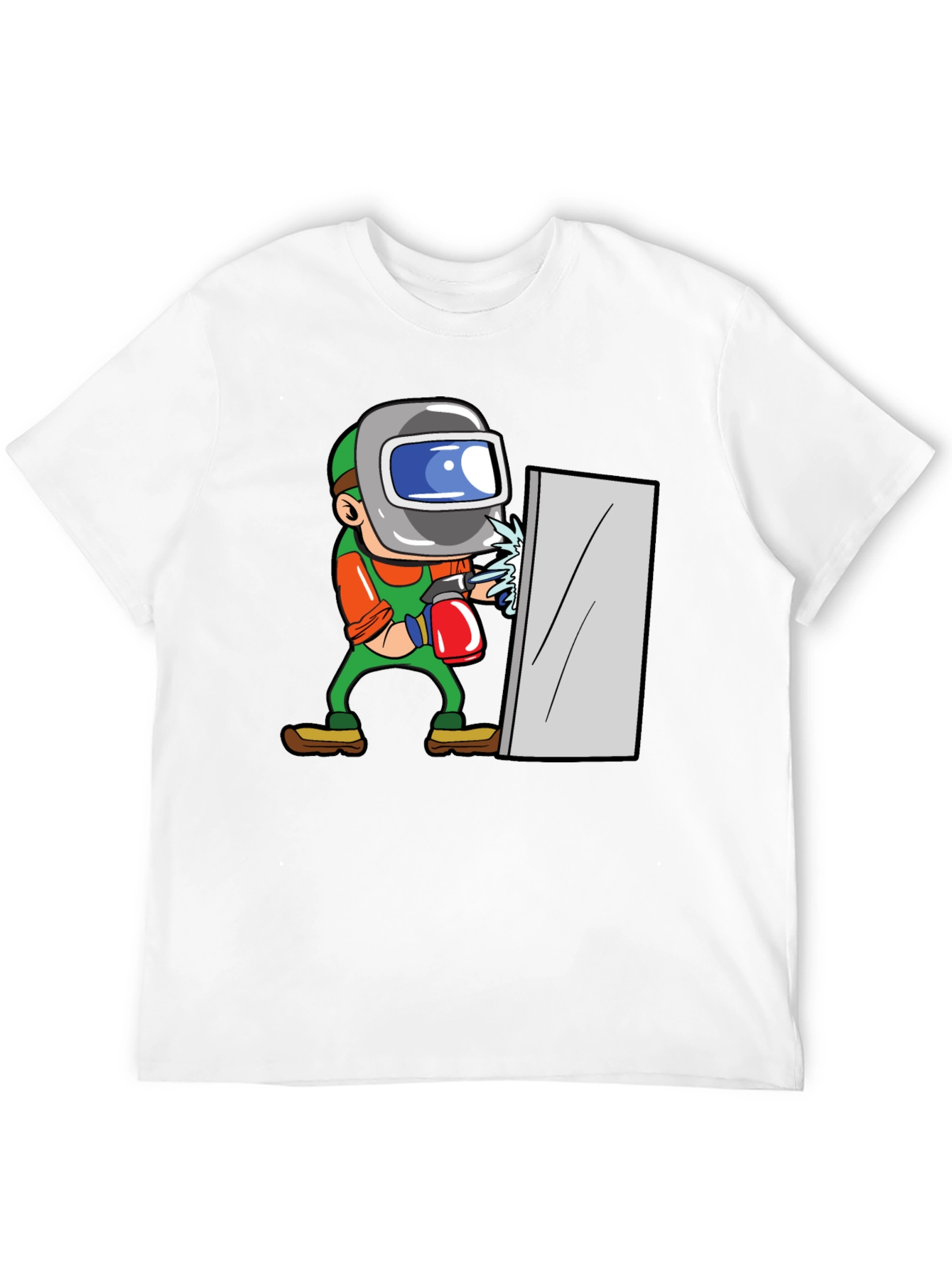 Welder Cartoon Graphic T-Shirt