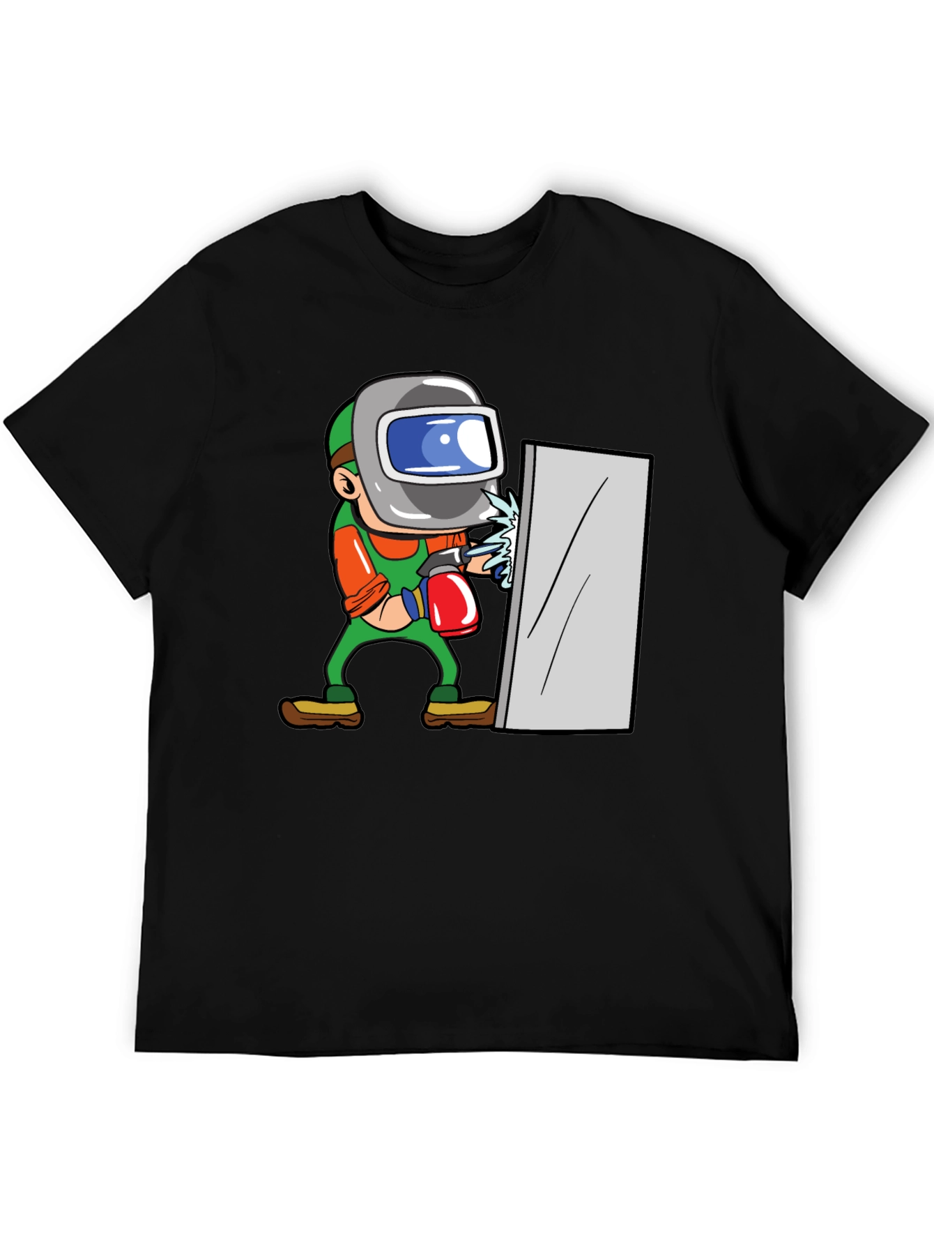 Welder Cartoon Graphic T-Shirt