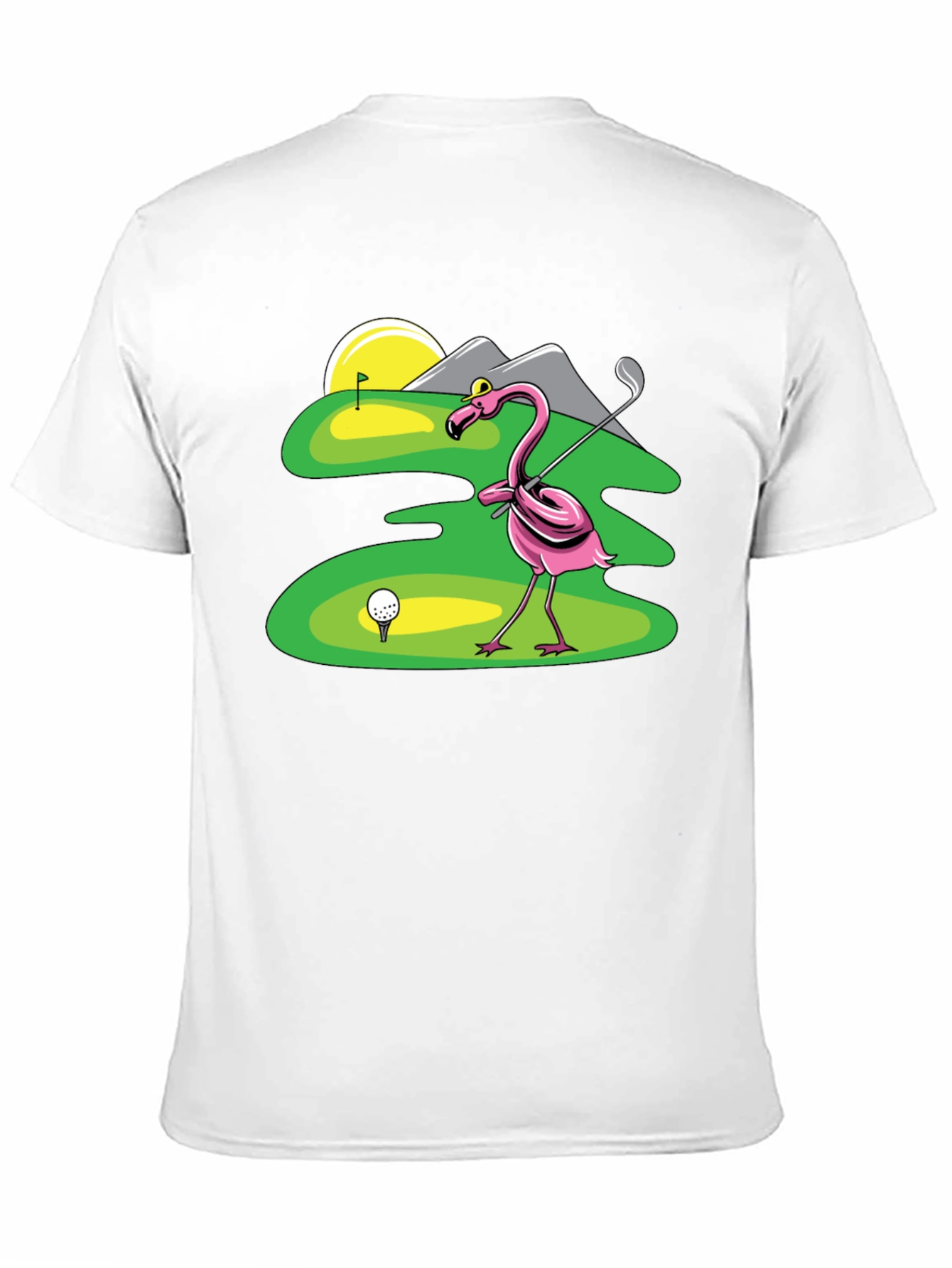 Flamingo Golfer T-Shirt - Funny Golf Tee