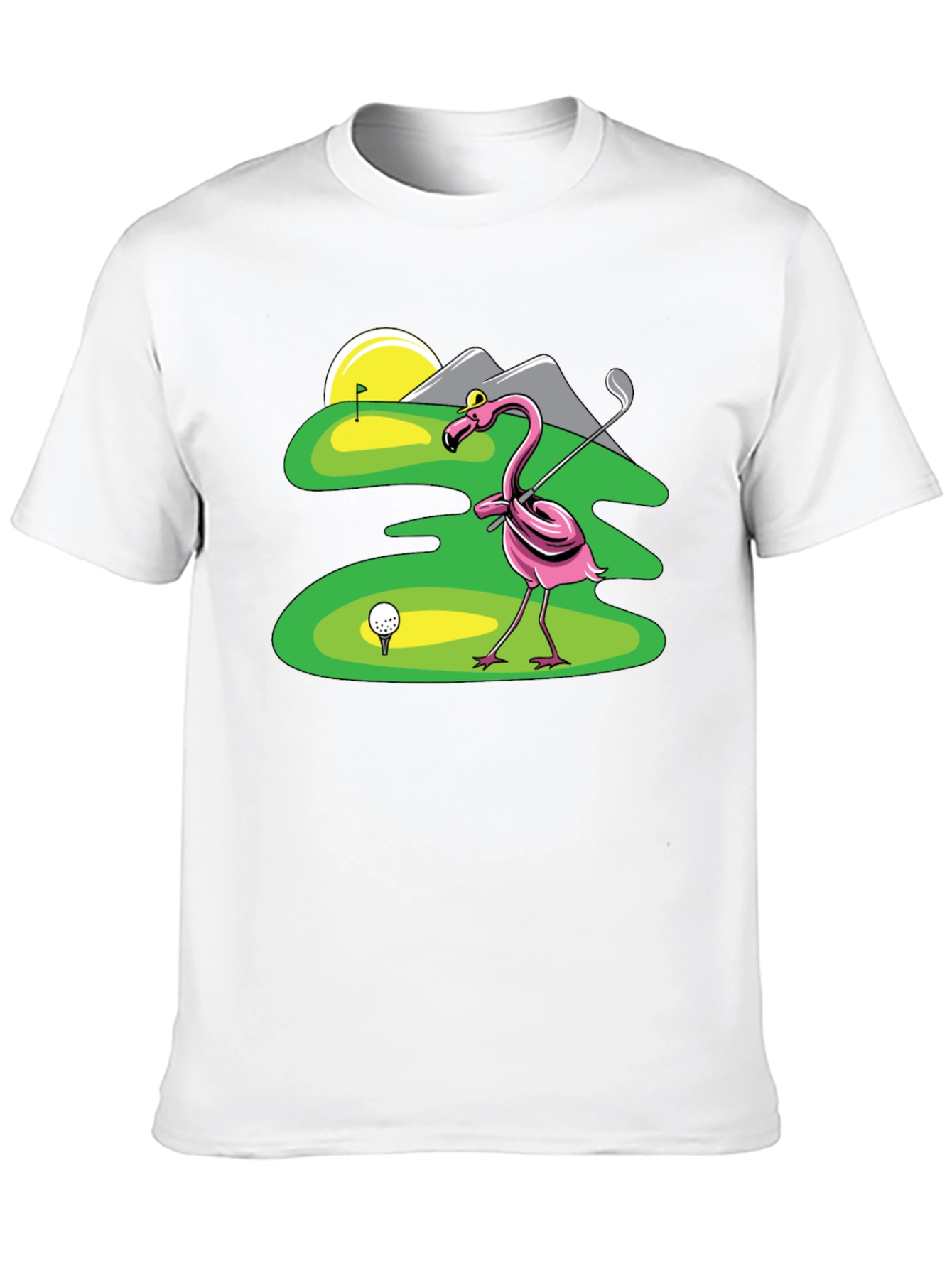 Flamingo Golfer T-Shirt - Funny Golf Tee