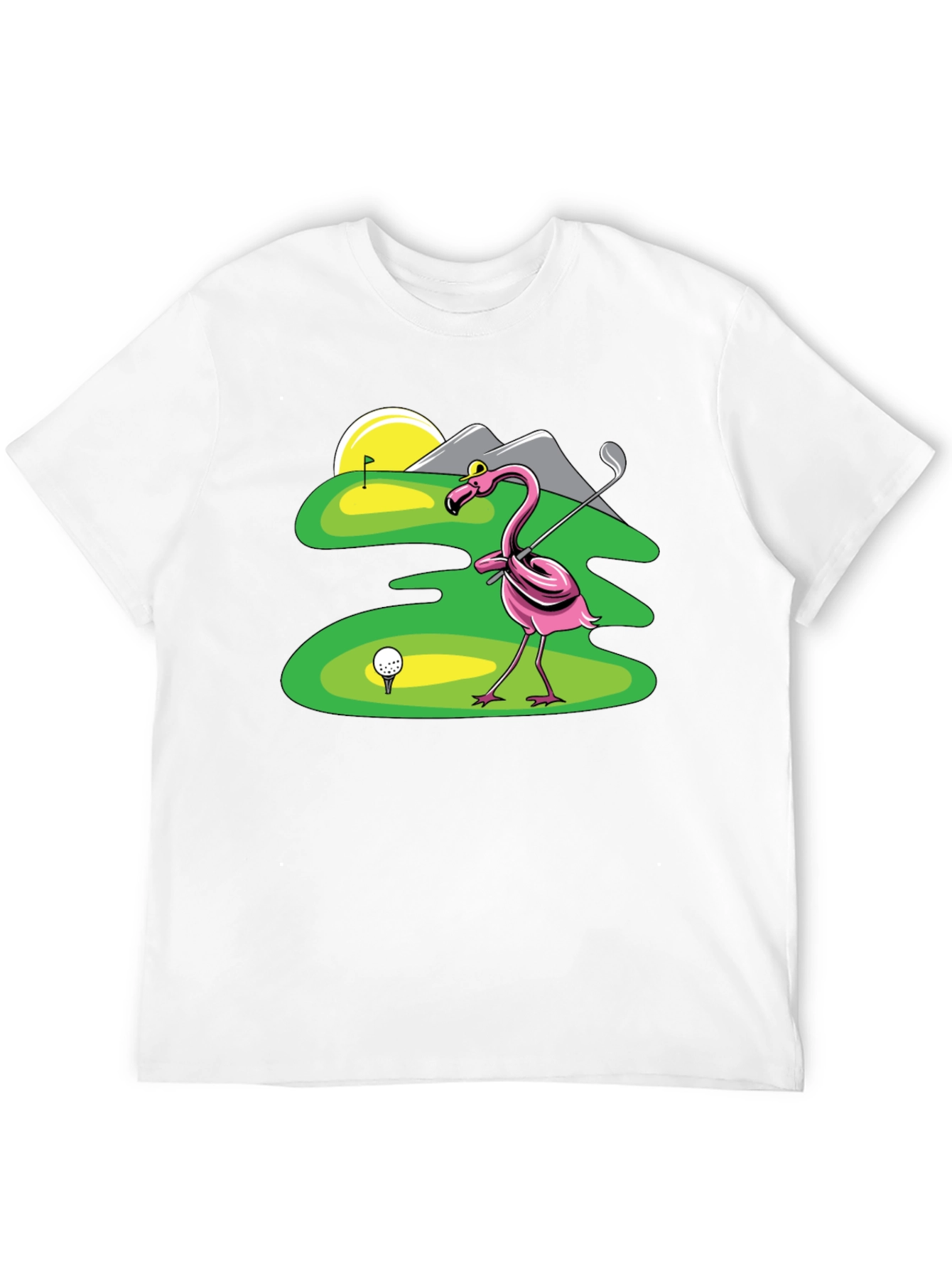 Flamingo Golfer T-Shirt - Funny Golf Tee