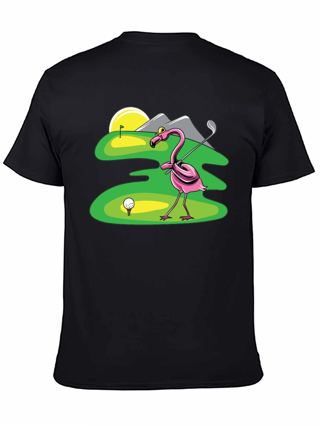 Flamingo Golfer T-Shirt - Funny Golf Tee