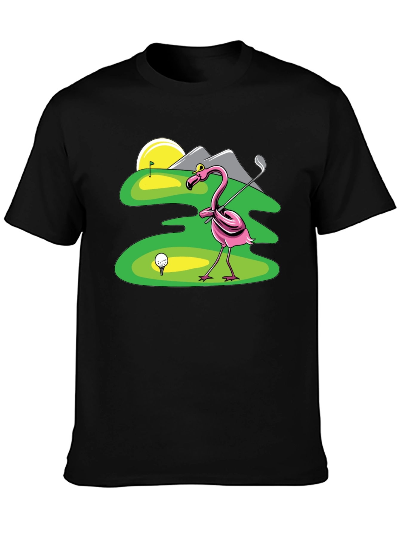 Flamingo Golfer T-Shirt - Funny Golf Tee