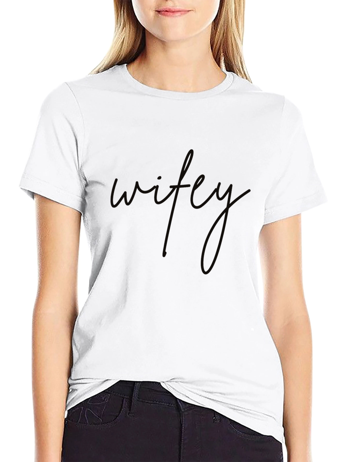 Wifey Black Graphic Tee