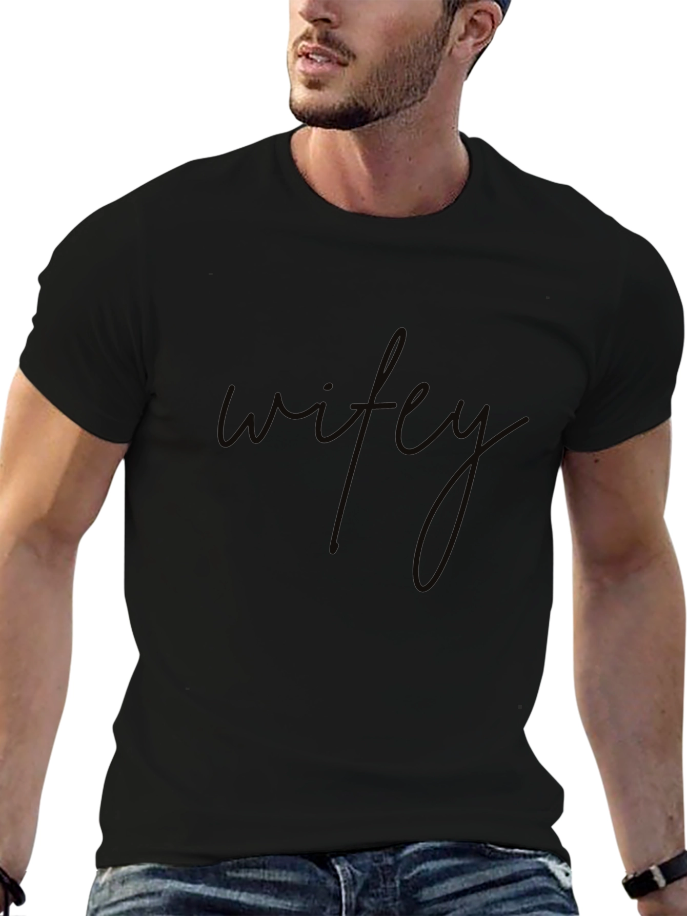 Wifey Black Graphic Tee