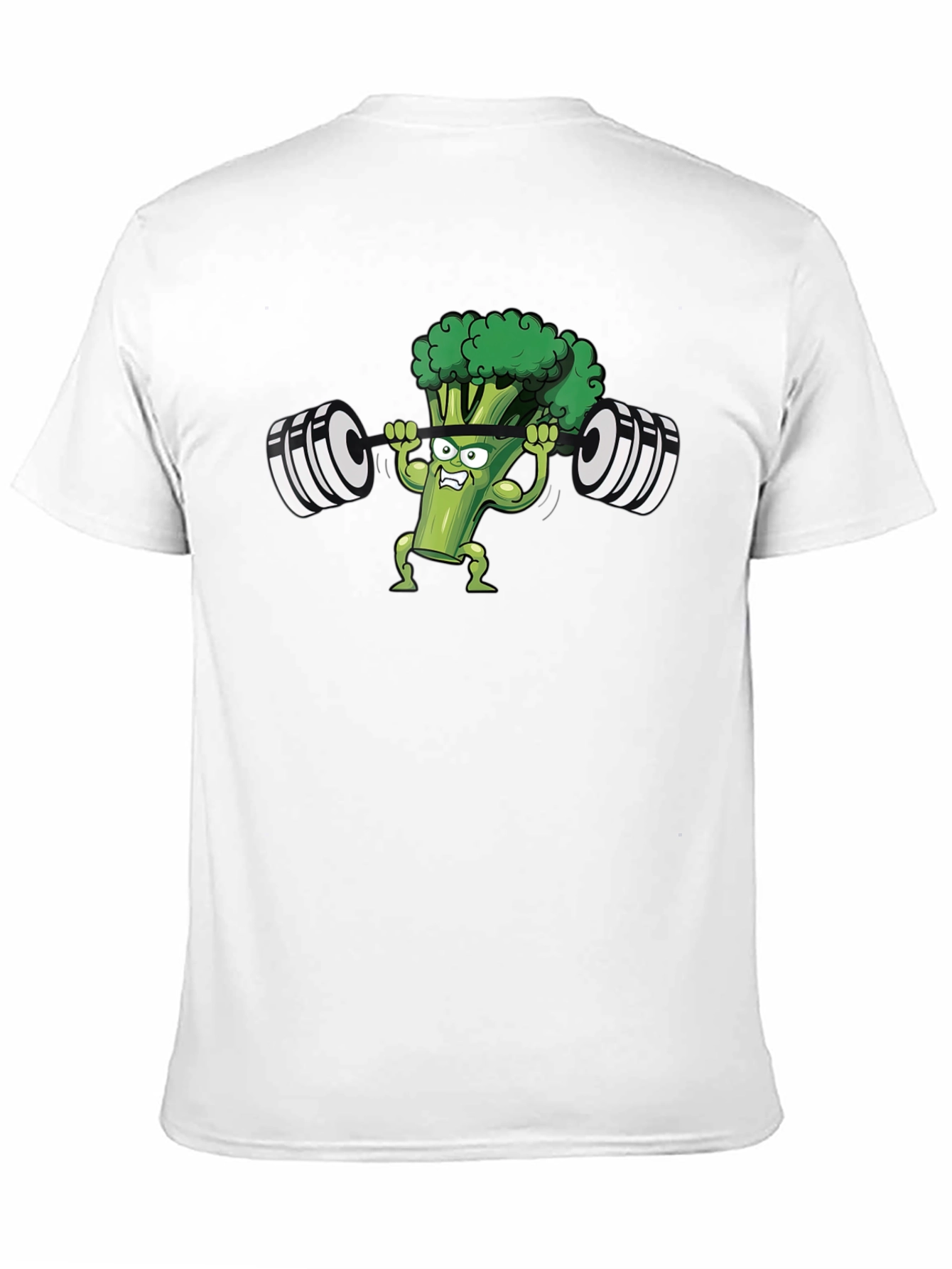 Weightlifting Broccoli Mens Black T-Shirt