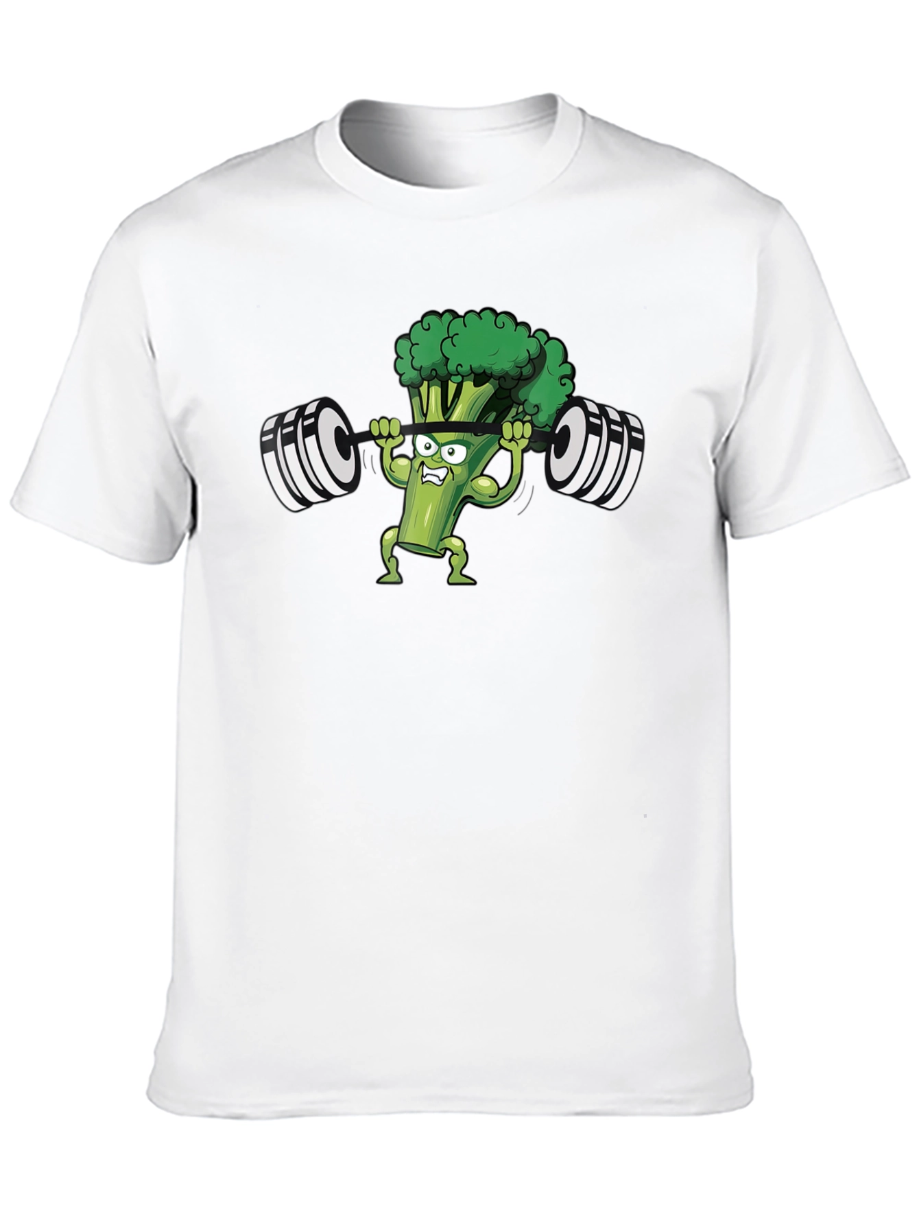 Weightlifting Broccoli Mens Black T-Shirt