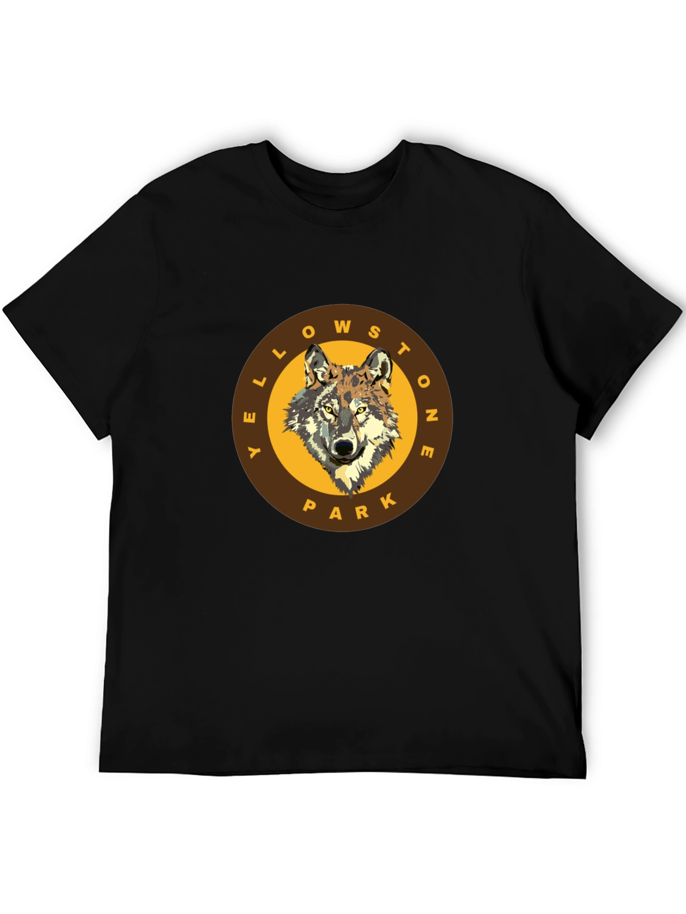 Yellowstone Park Wolf Graphic T-Shirt