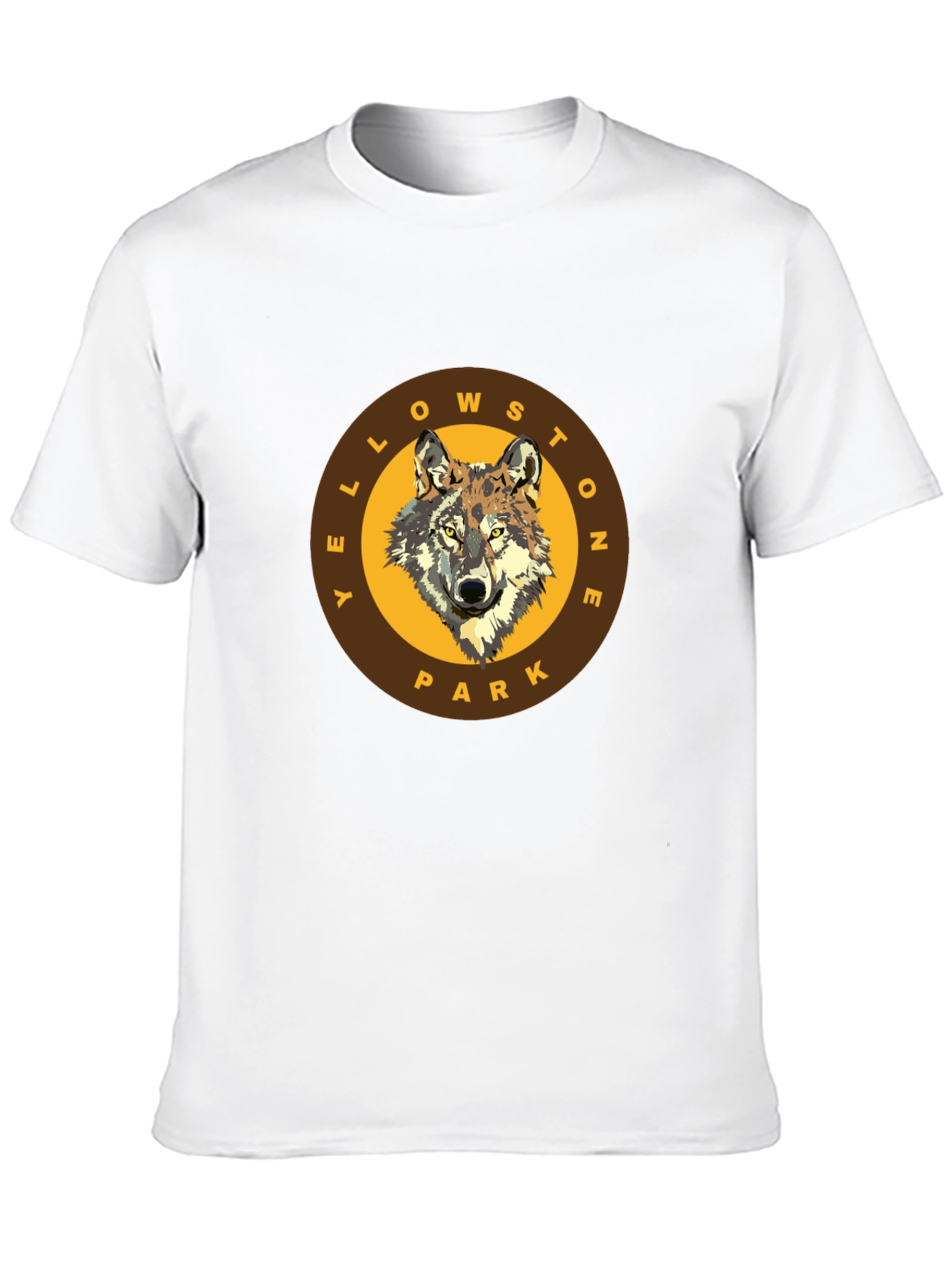 Yellowstone Park Wolf Graphic T-Shirt