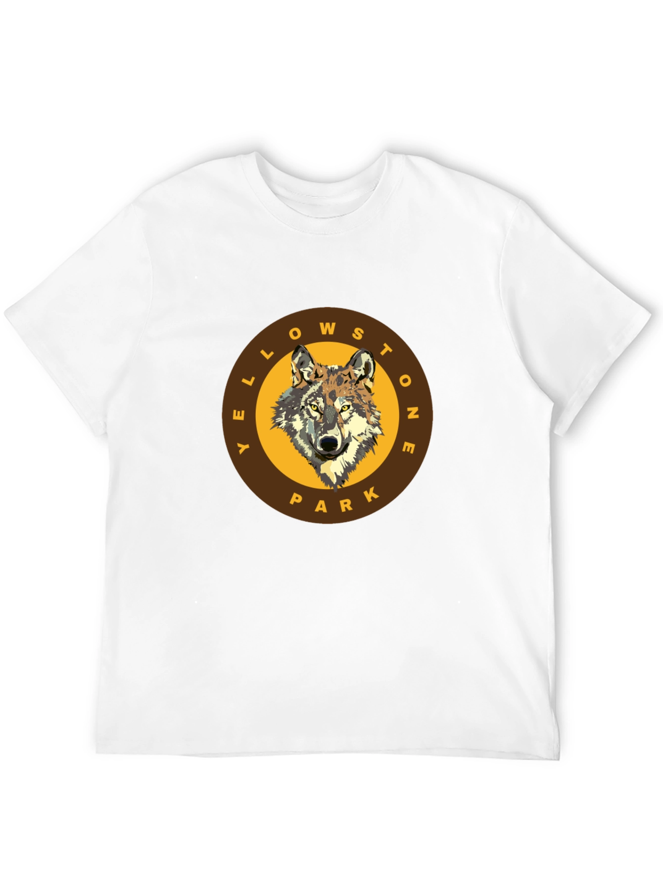 Yellowstone Park Wolf Graphic T-Shirt