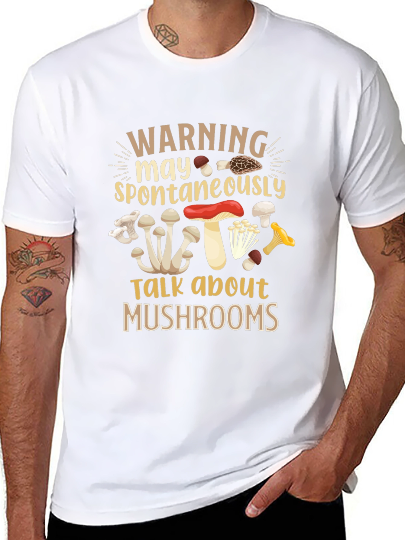 Warning May Spontaneously Talk About Mushrooms T-Shirt