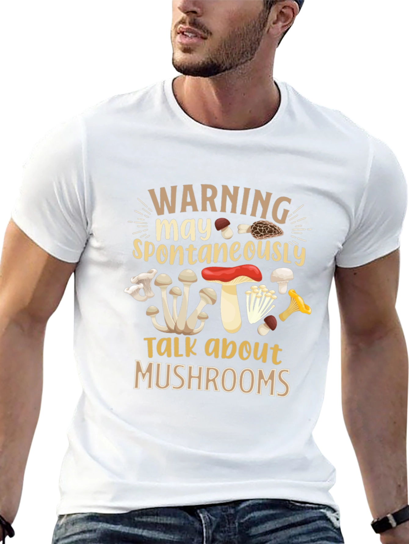 Warning May Spontaneously Talk About Mushrooms T-Shirt