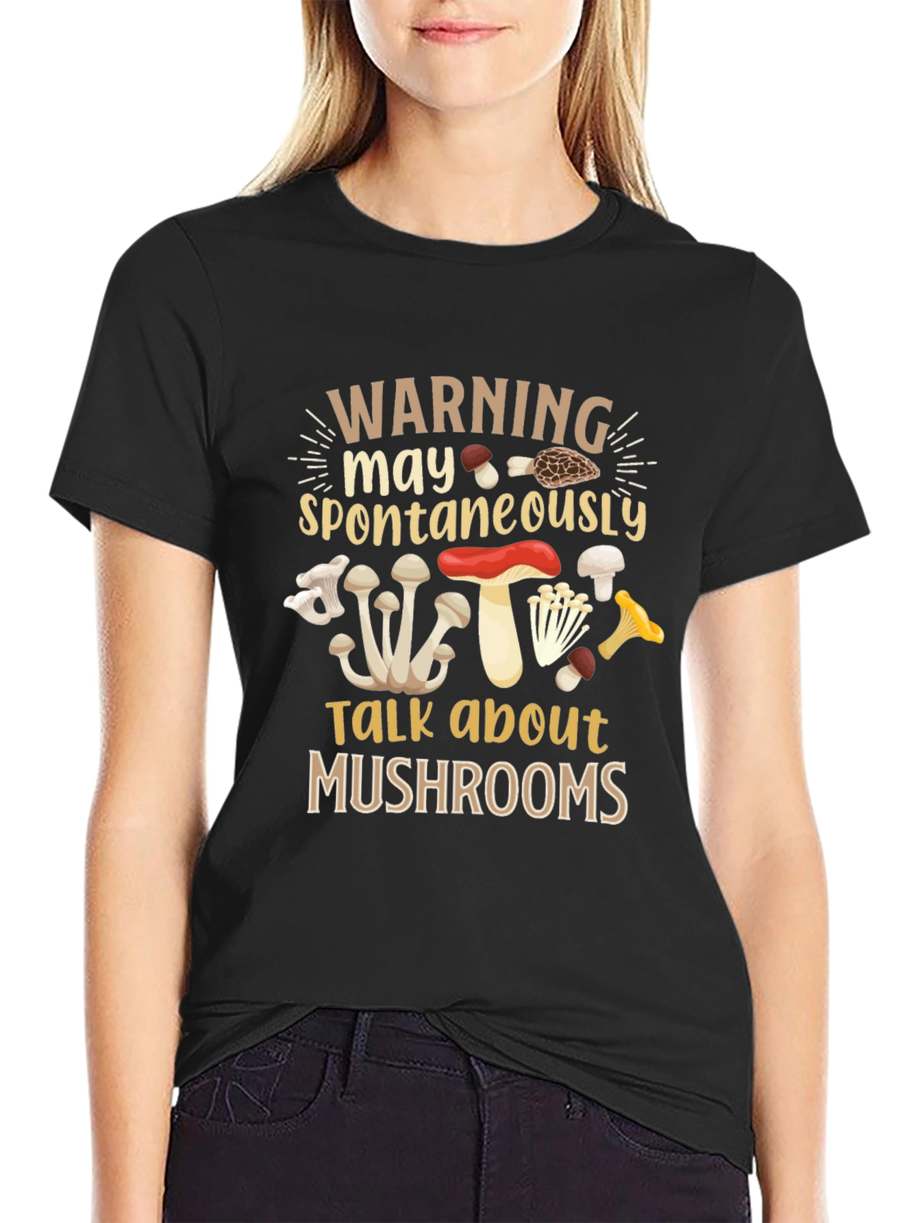 Warning May Spontaneously Talk About Mushrooms T-Shirt