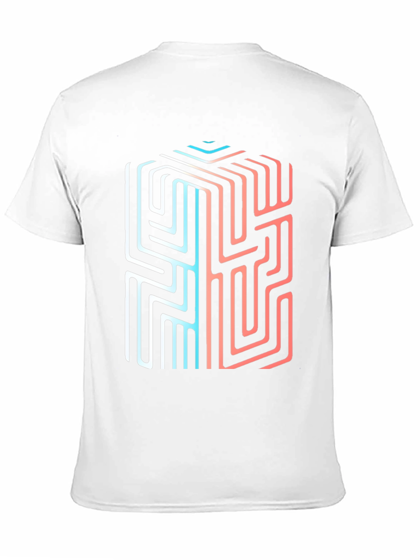 Abstract Cube Maze Graphic Tee - Unique Design