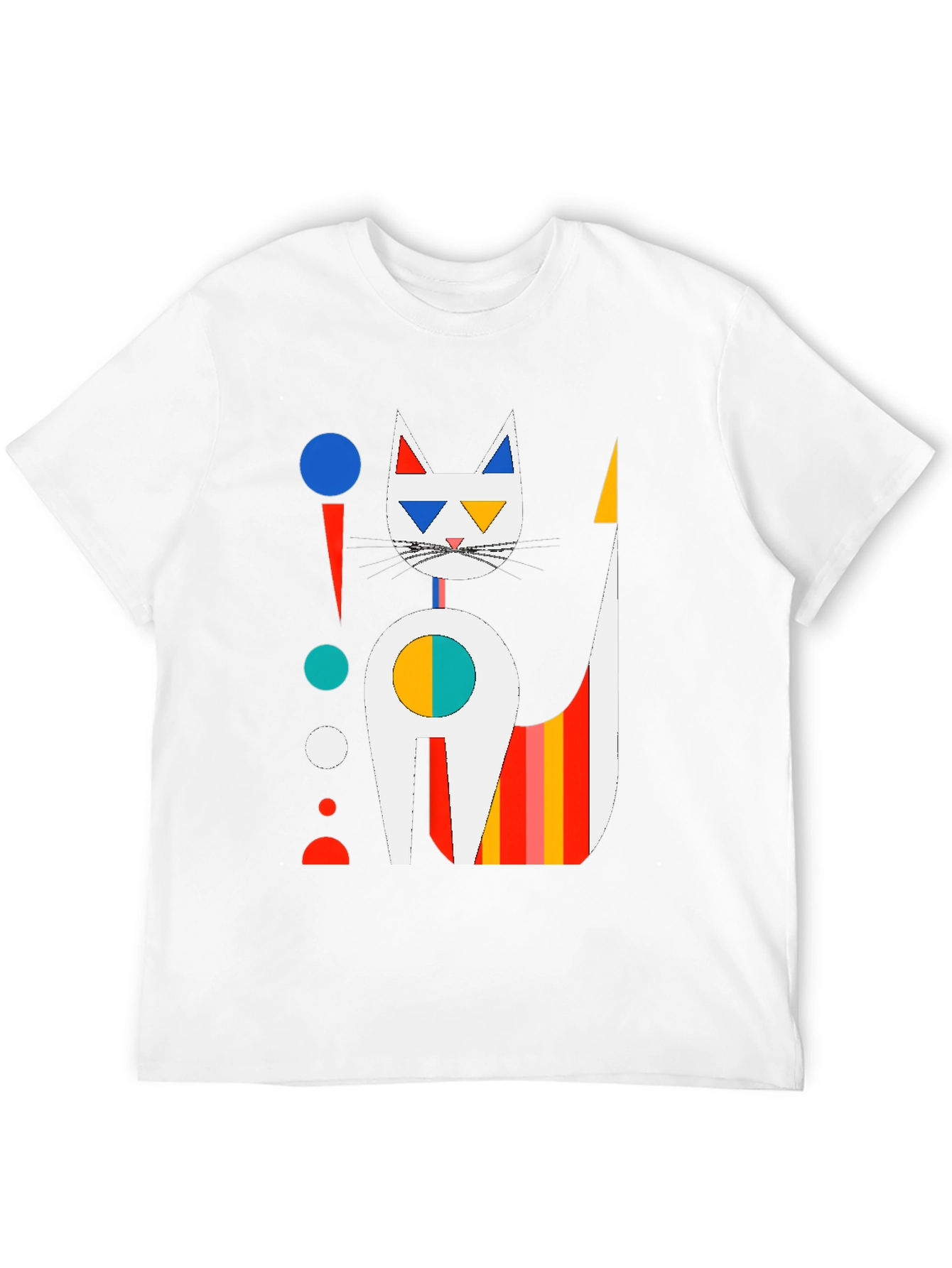 Abstract Cat Graphic T-Shirt