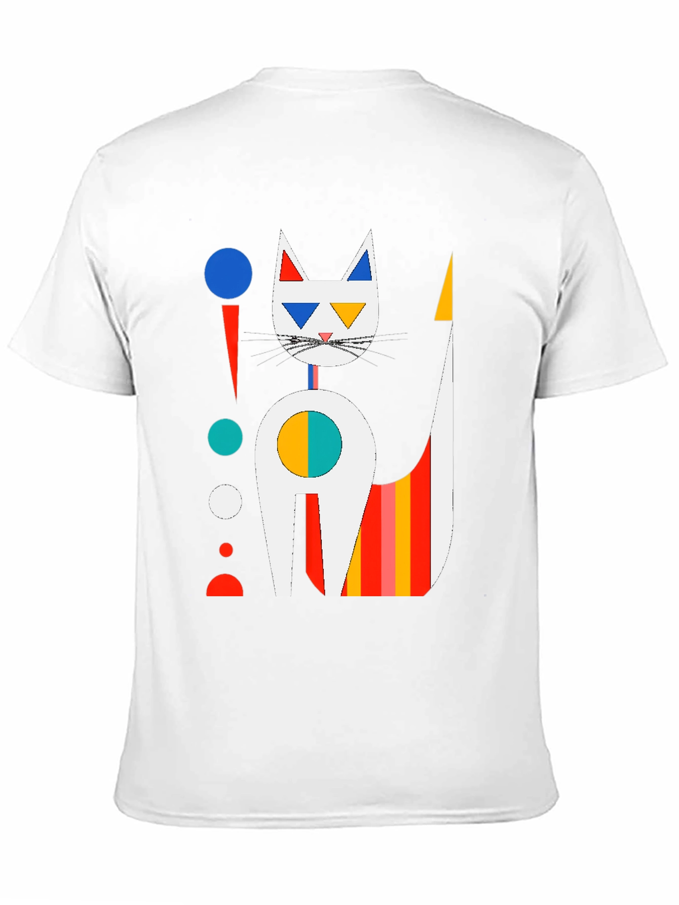 Abstract Cat Graphic T-Shirt