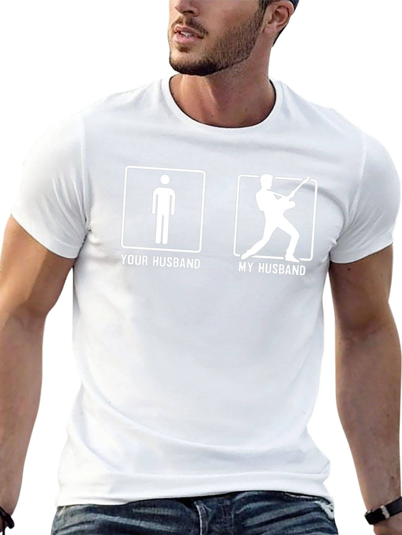 Your Husband My Husband Guitarist Black T-Shirt
