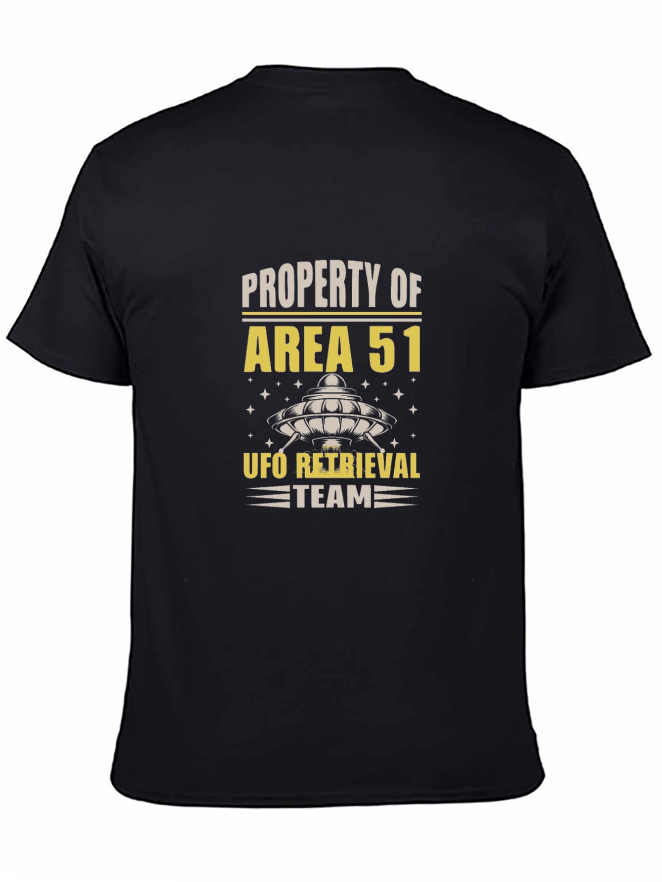 Area 51 UFO Retrieval Team Black T-Shirt