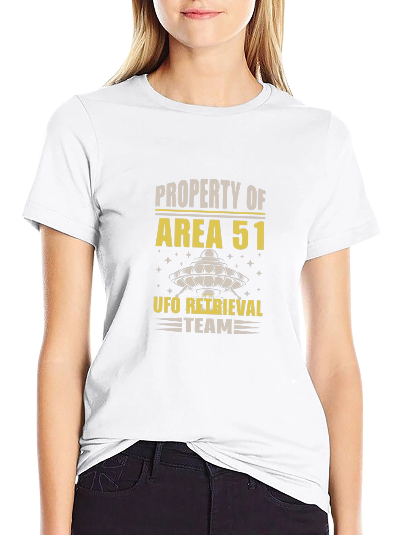 Area 51 UFO Retrieval Team Black T-Shirt