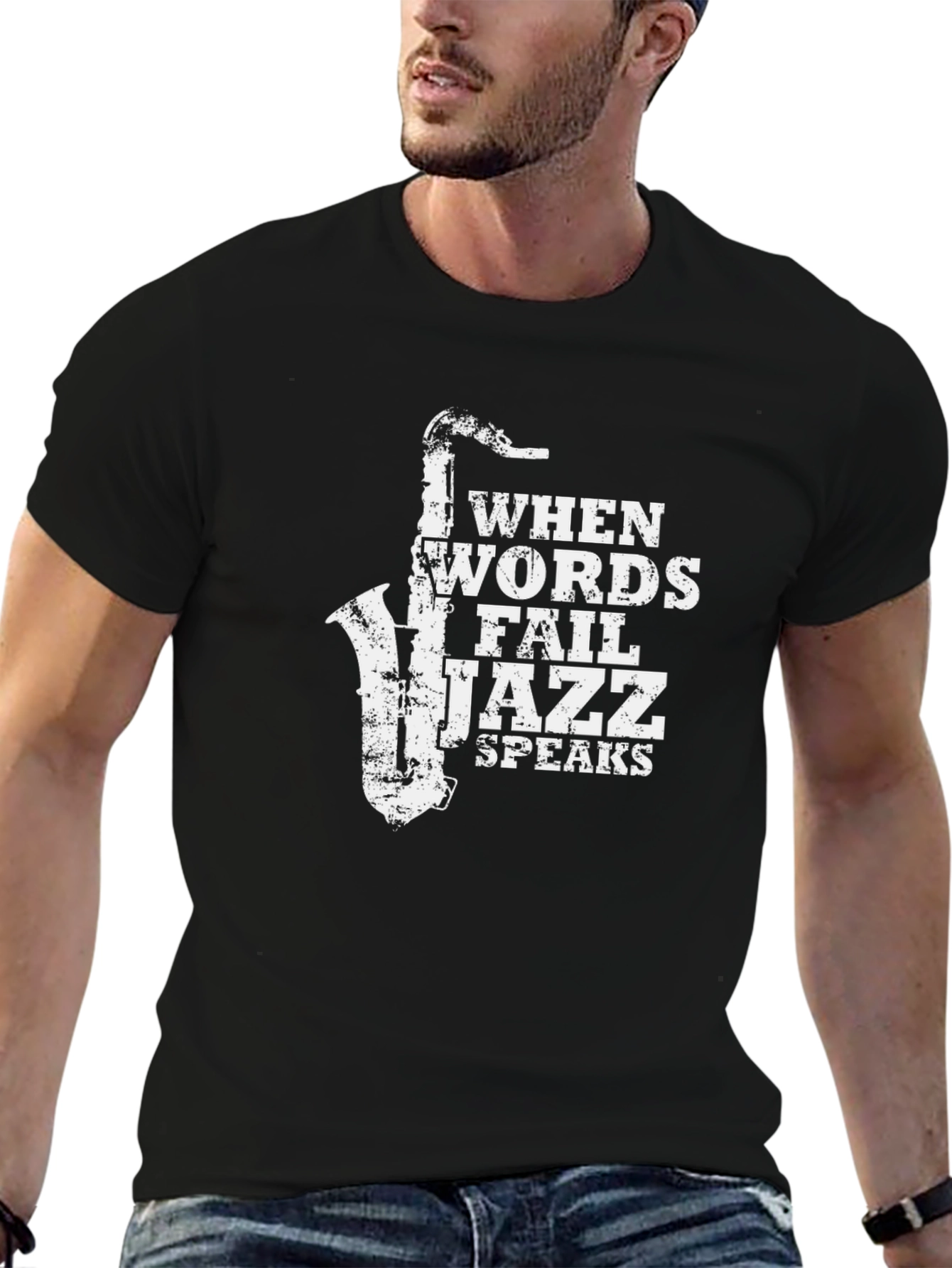 When Words Fail Jazz Speaks T-Shirt