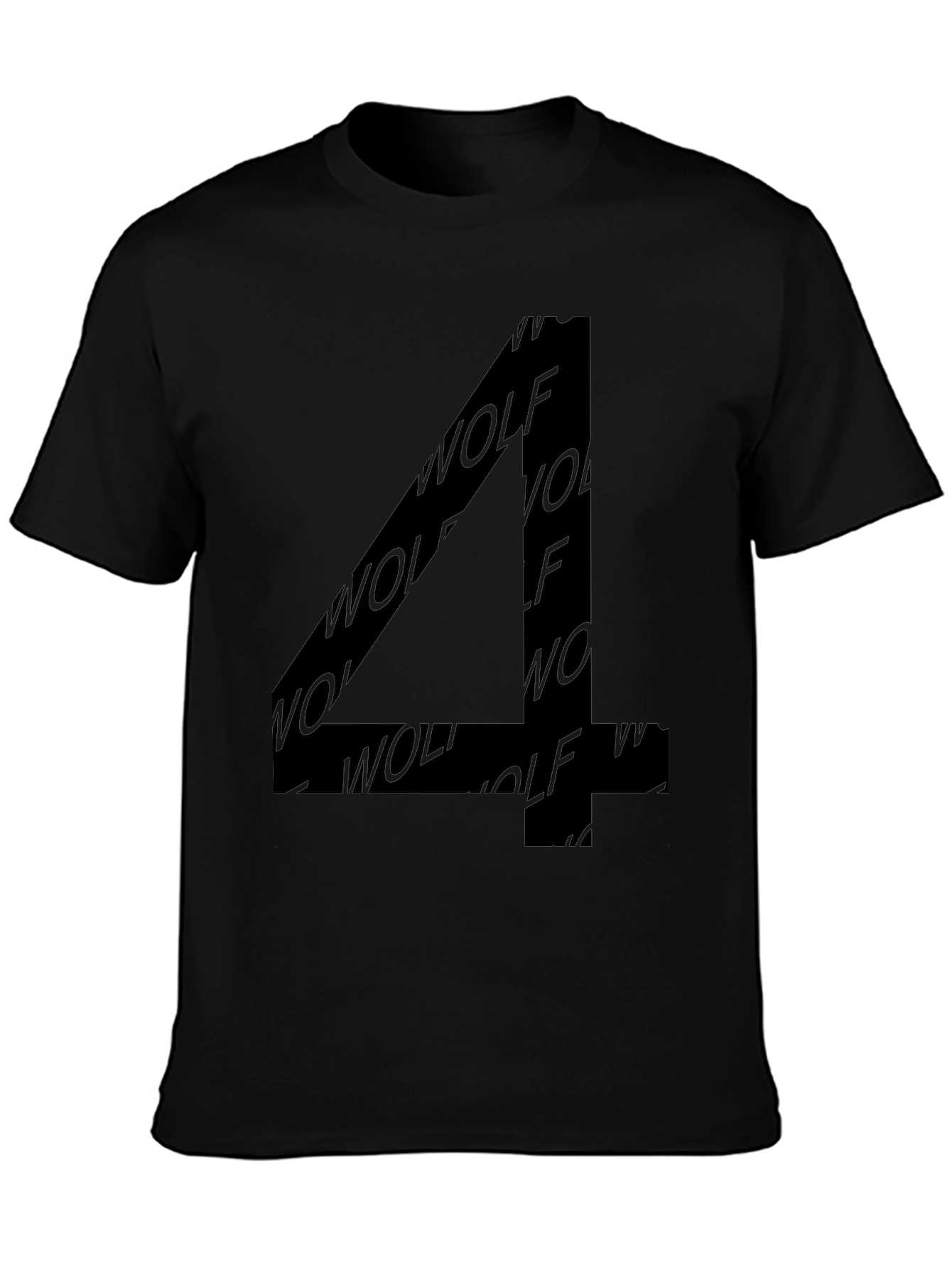 Wolf Number Four Black Graphic T-Shirt