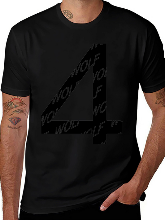 Wolf Number Four Black Graphic T-Shirt