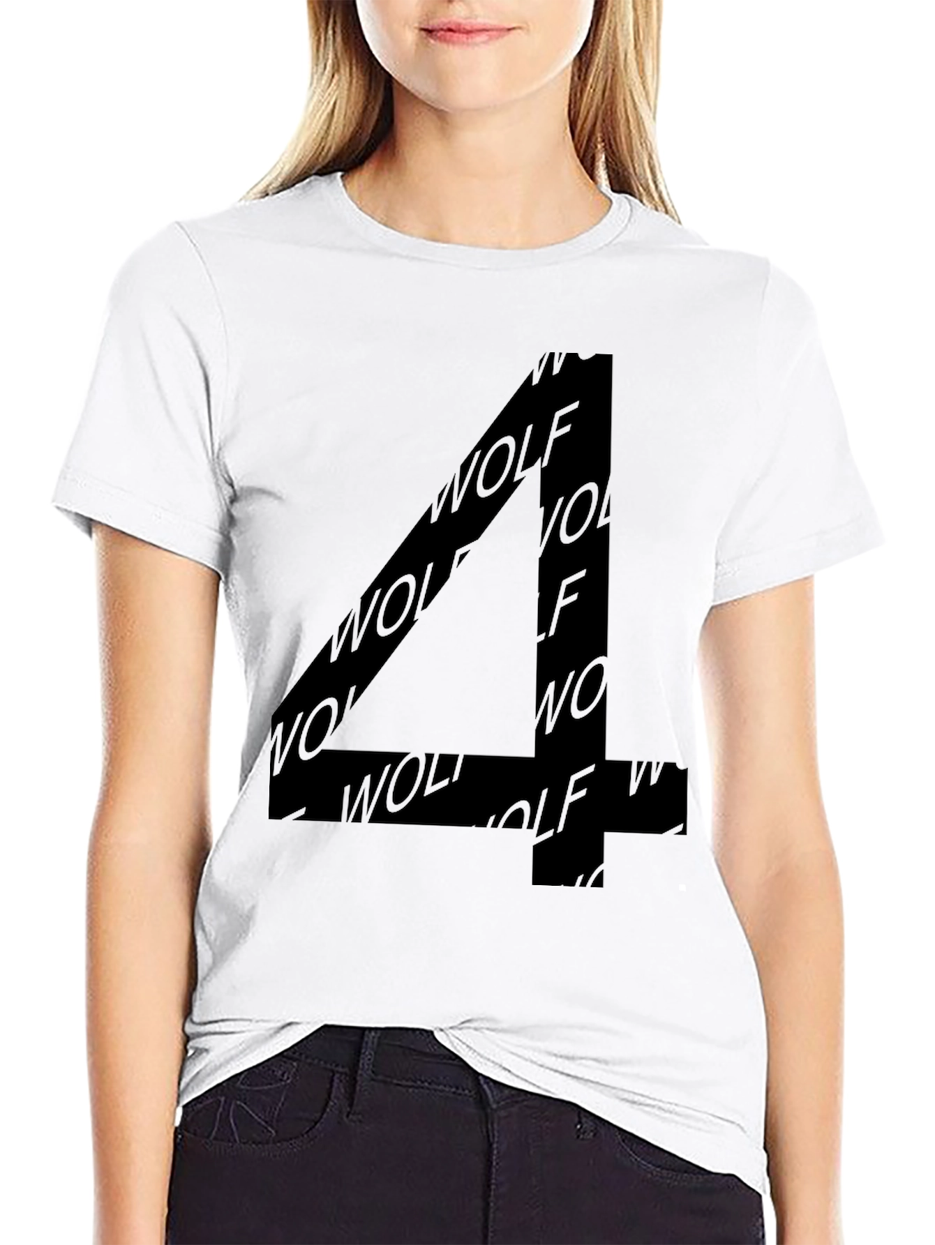 Wolf Number Four Black Graphic T-Shirt