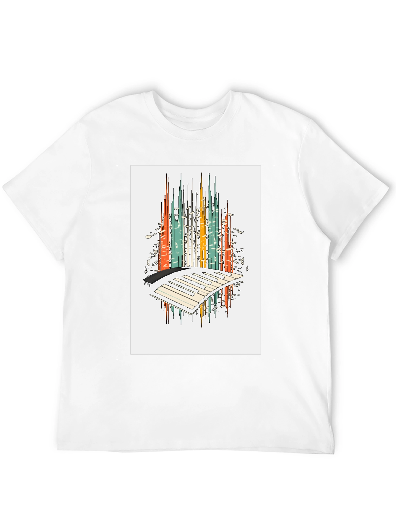 Abstract City Keyboard T-Shirt