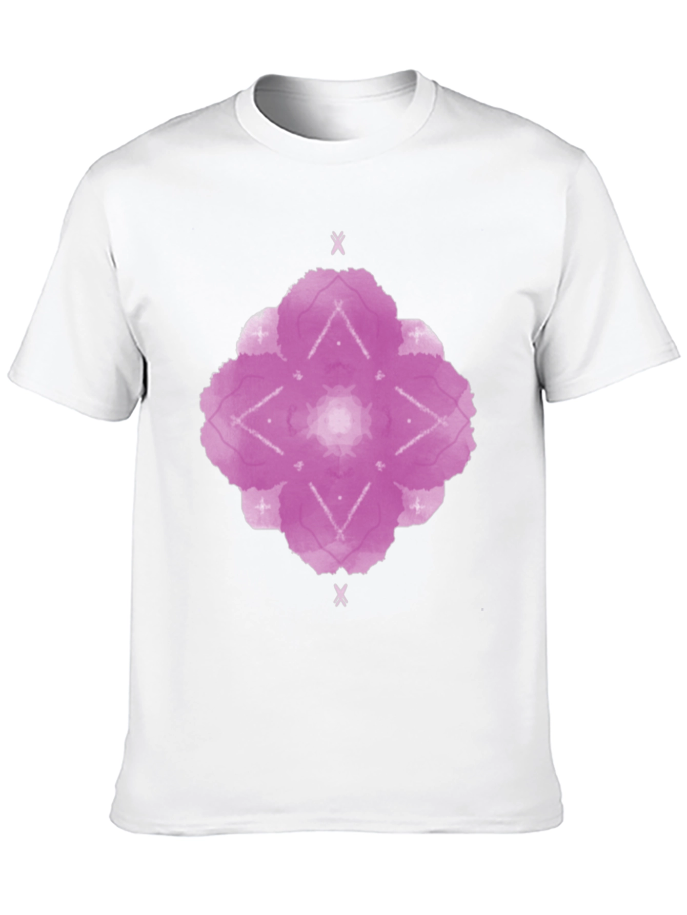 Abstract Floral Print Black T-Shirt