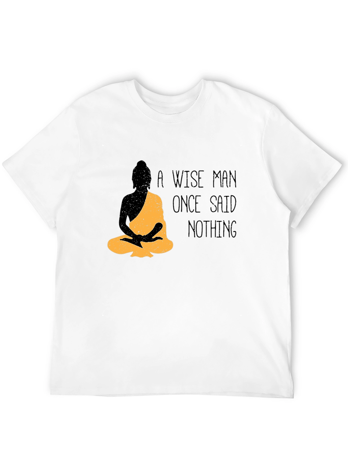 Wise Man Buddha Graphic T-Shirt - Black