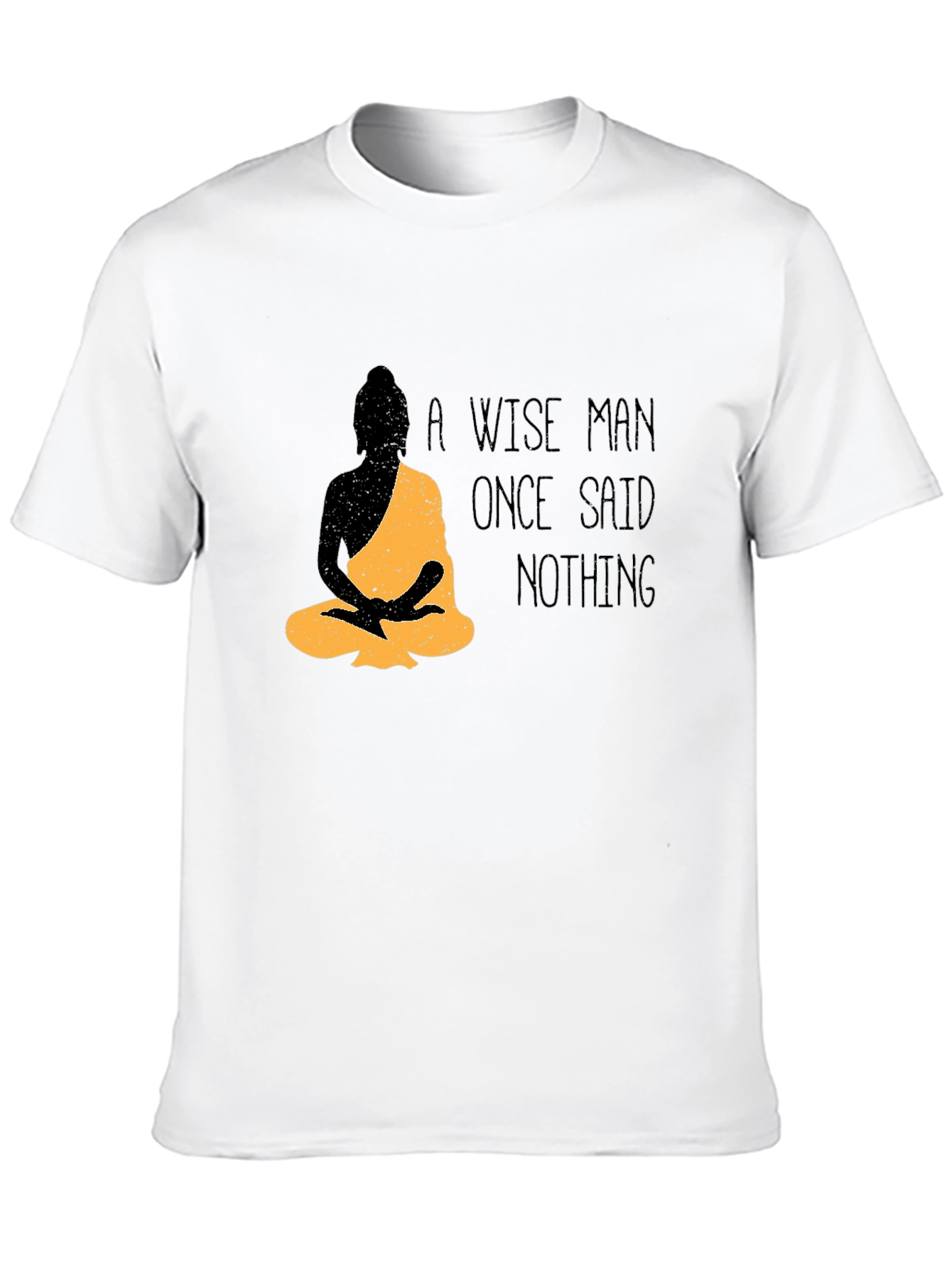 Wise Man Buddha Graphic T-Shirt - Black