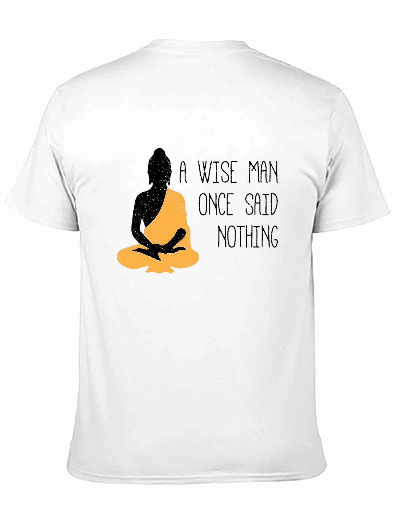 Wise Man Buddha Graphic T-Shirt - Black