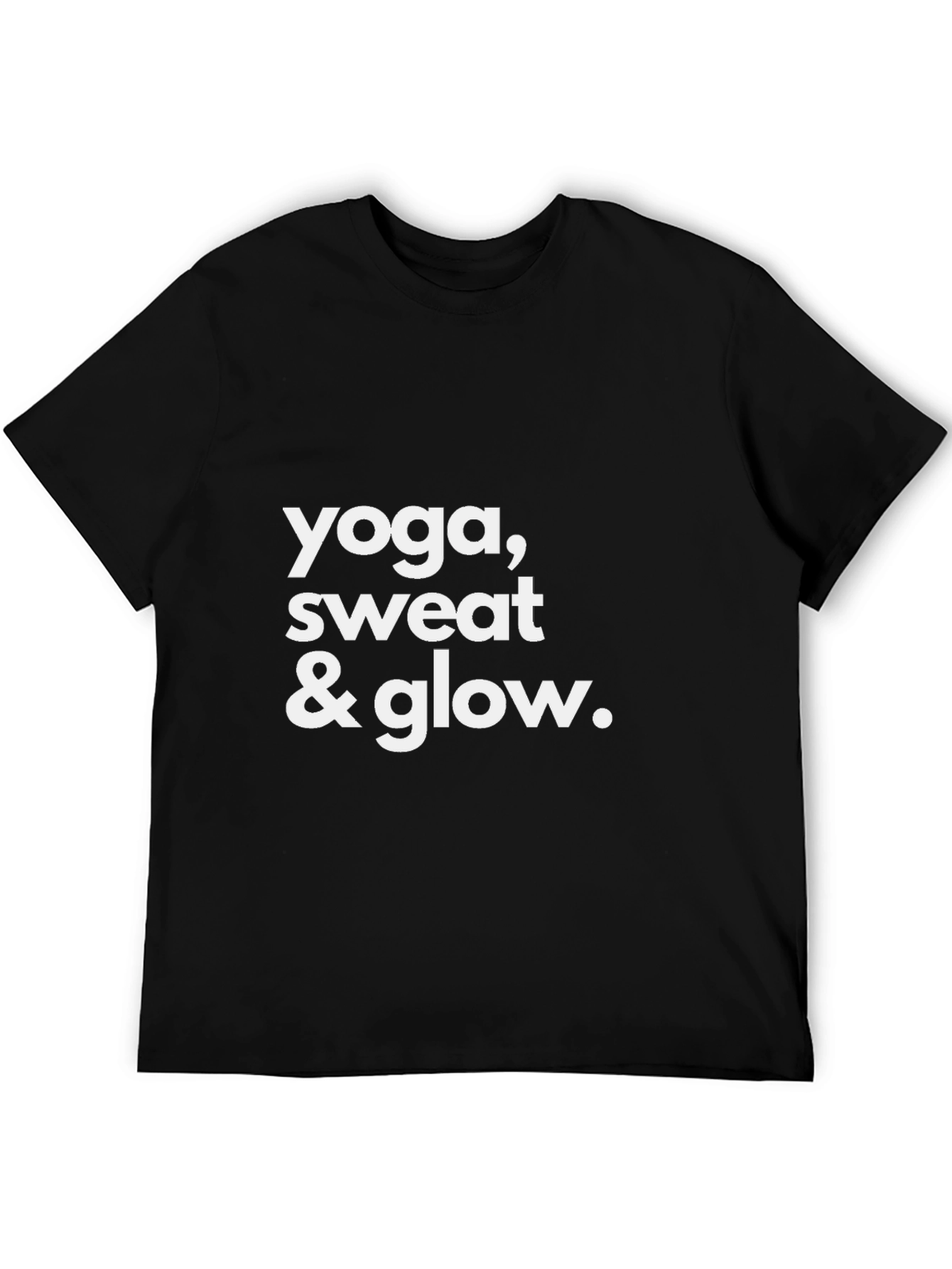 Yoga Sweat & Glow T-Shirt - Black