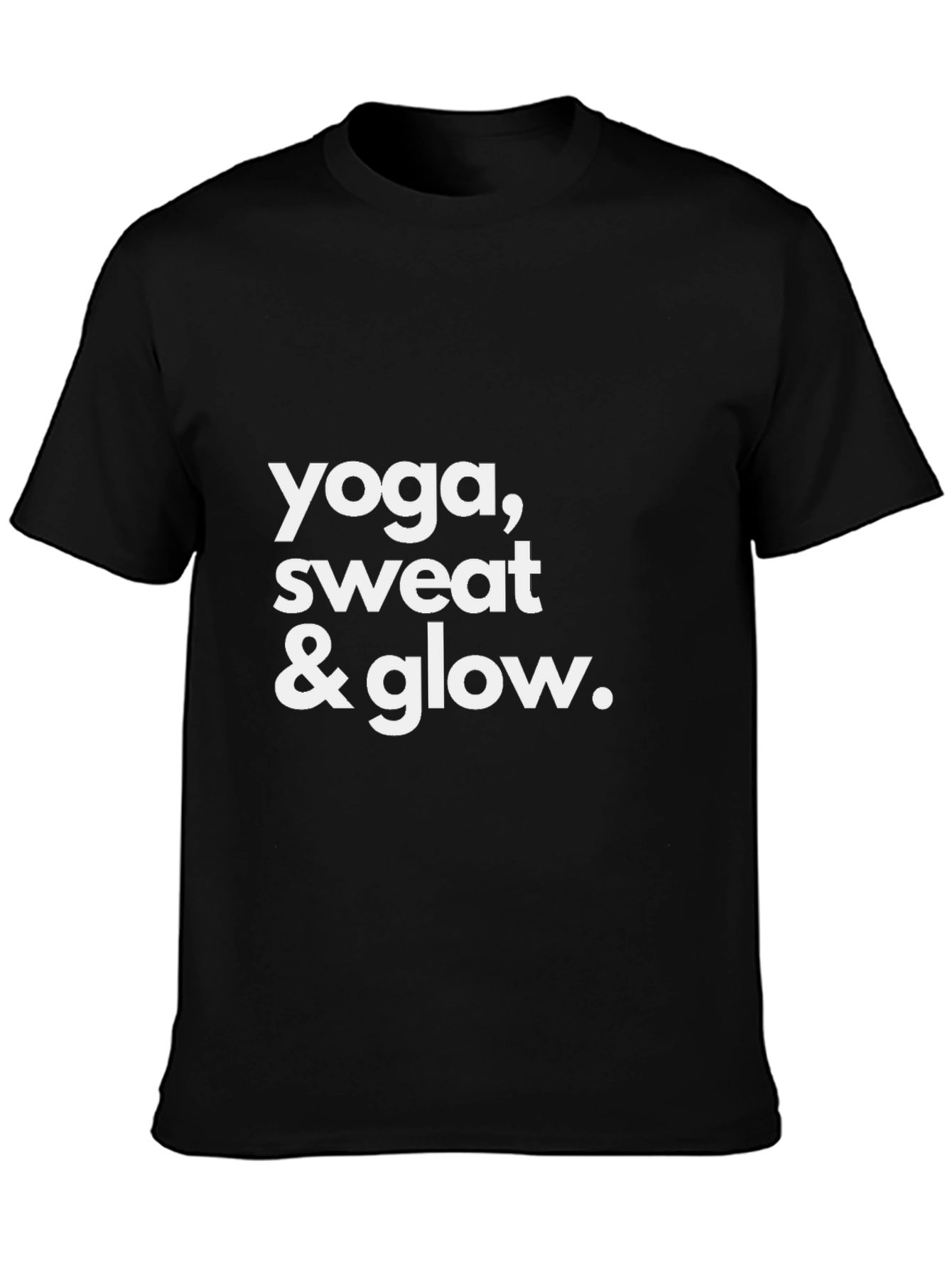 Yoga Sweat & Glow T-Shirt - Black
