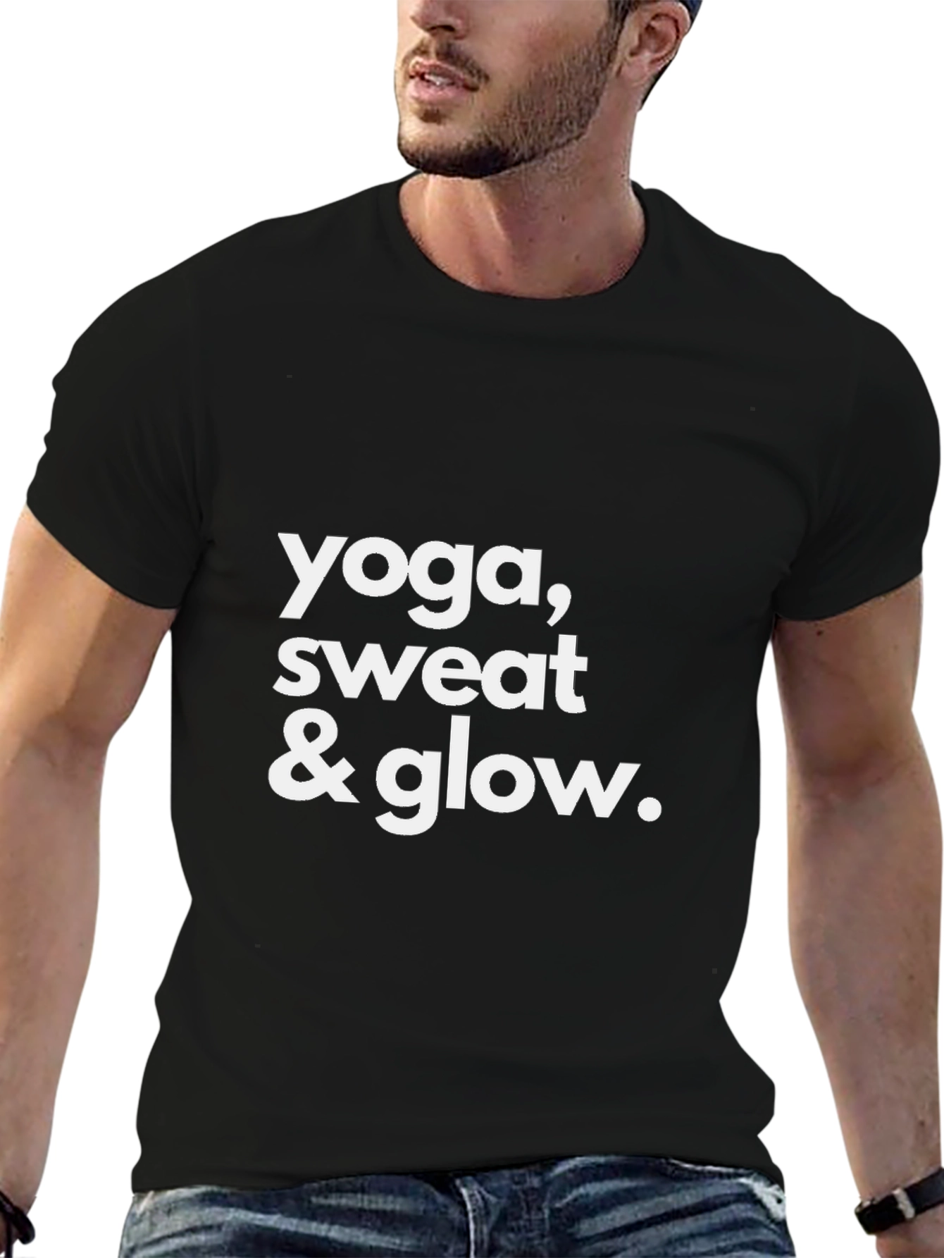 Yoga Sweat & Glow T-Shirt - Black