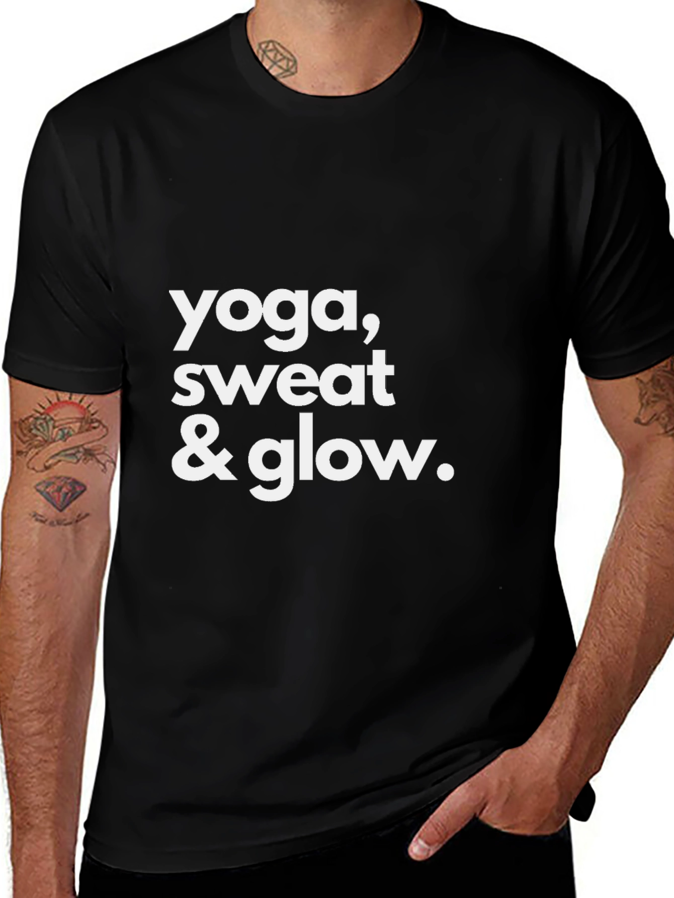 Yoga Sweat & Glow T-Shirt - Black