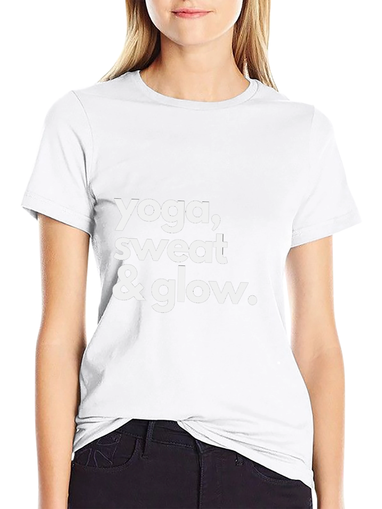 Yoga Sweat & Glow T-Shirt - Black