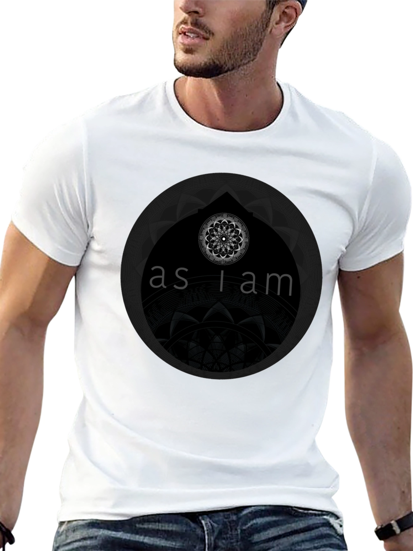 As I Am Graphic Print Black T-Shirt
