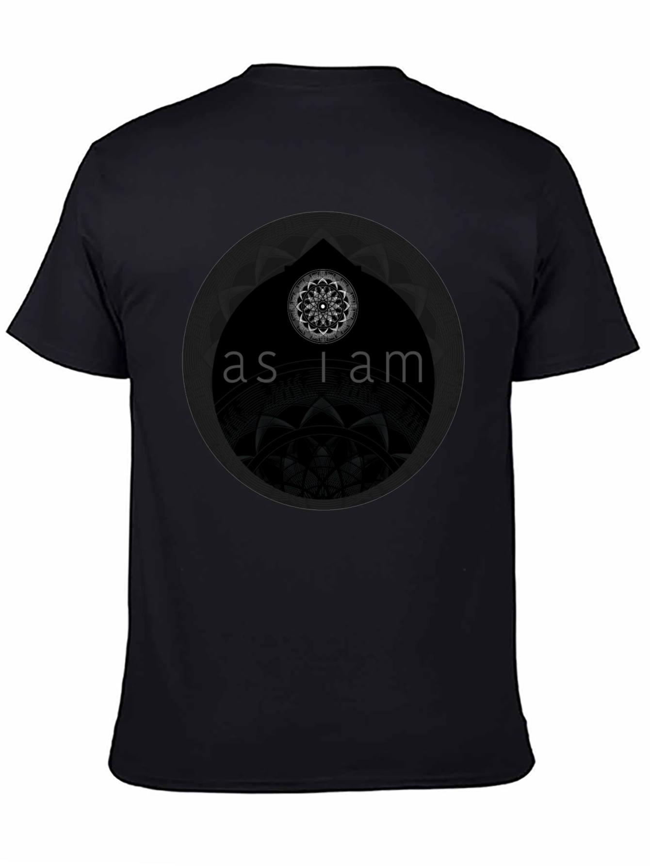 As I Am Graphic Print Black T-Shirt