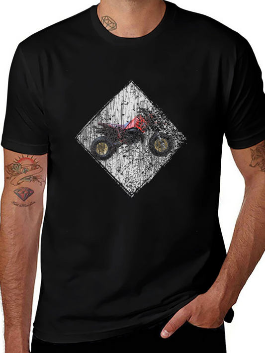 ATV Rider Diamond Graphic Tee - Black