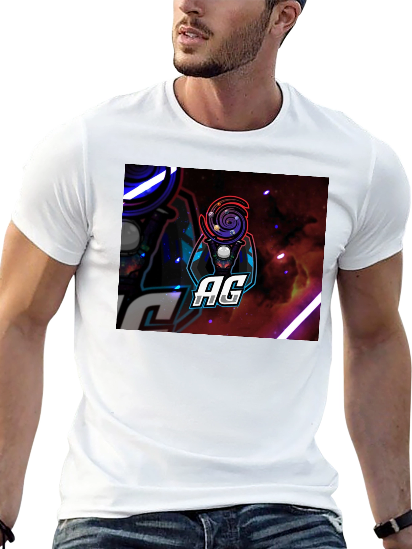 AG Galaxy Gamer Black T-Shirt