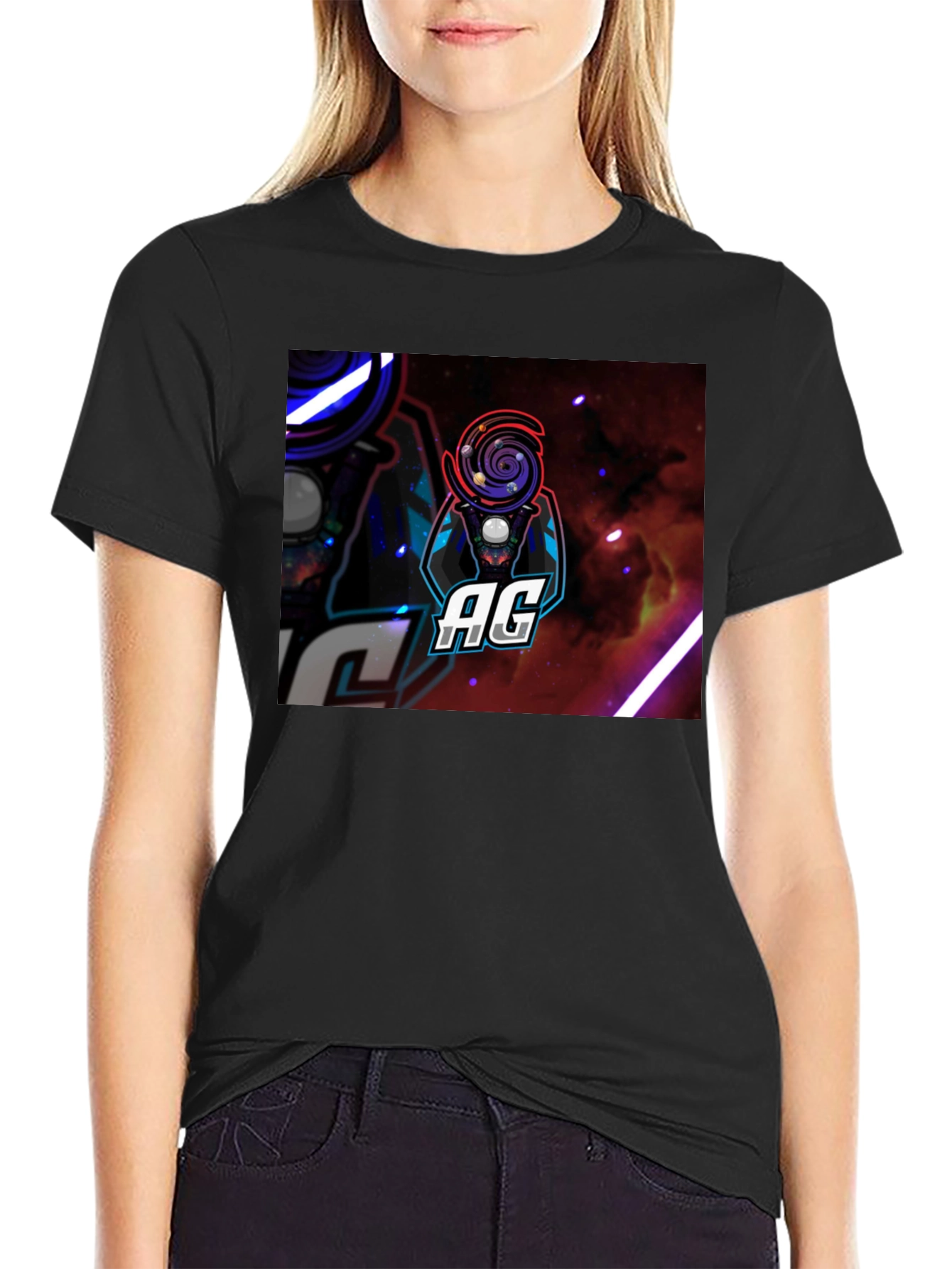 AG Galaxy Gamer Black T-Shirt