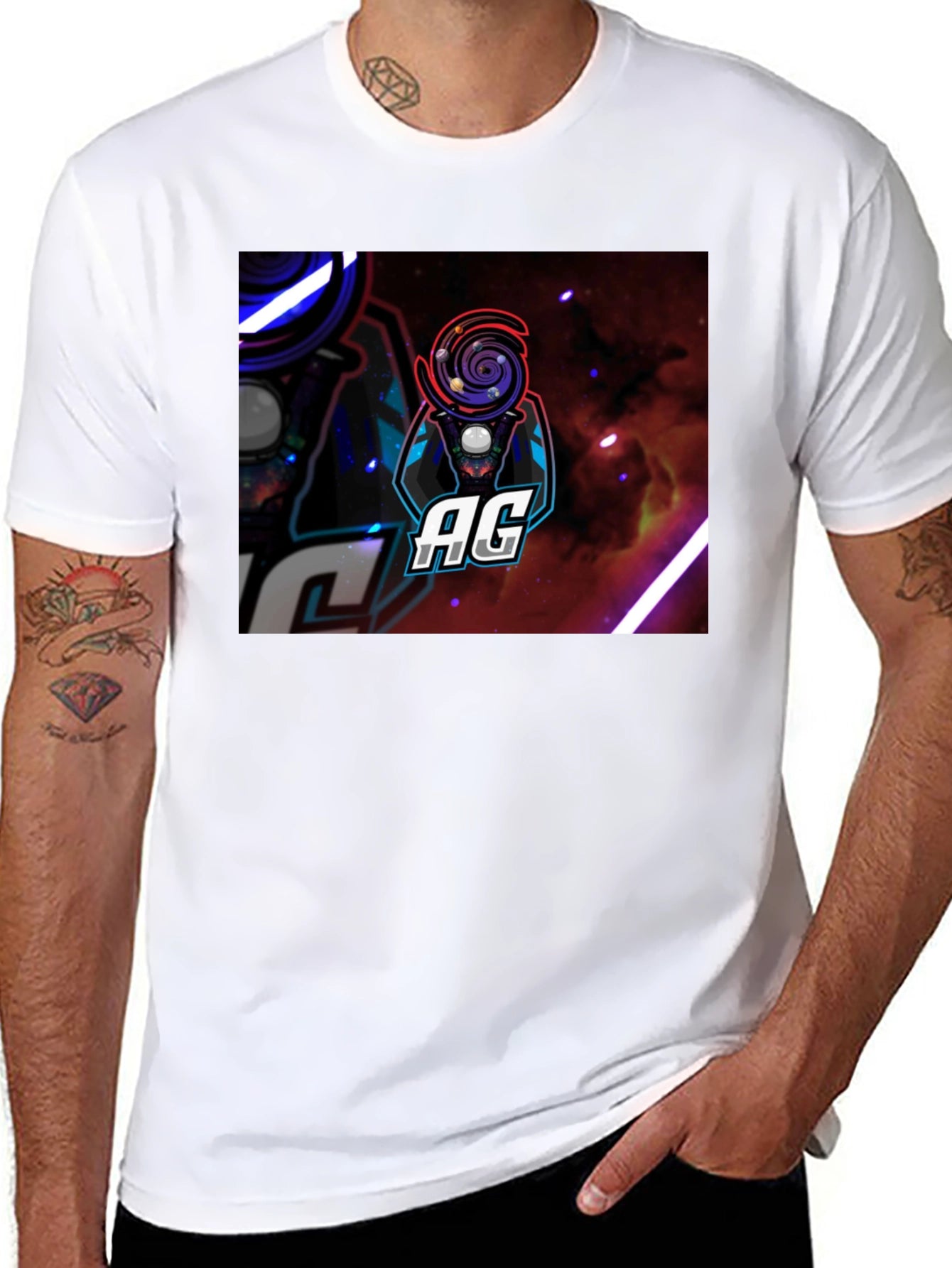 AG Galaxy Gamer Black T-Shirt